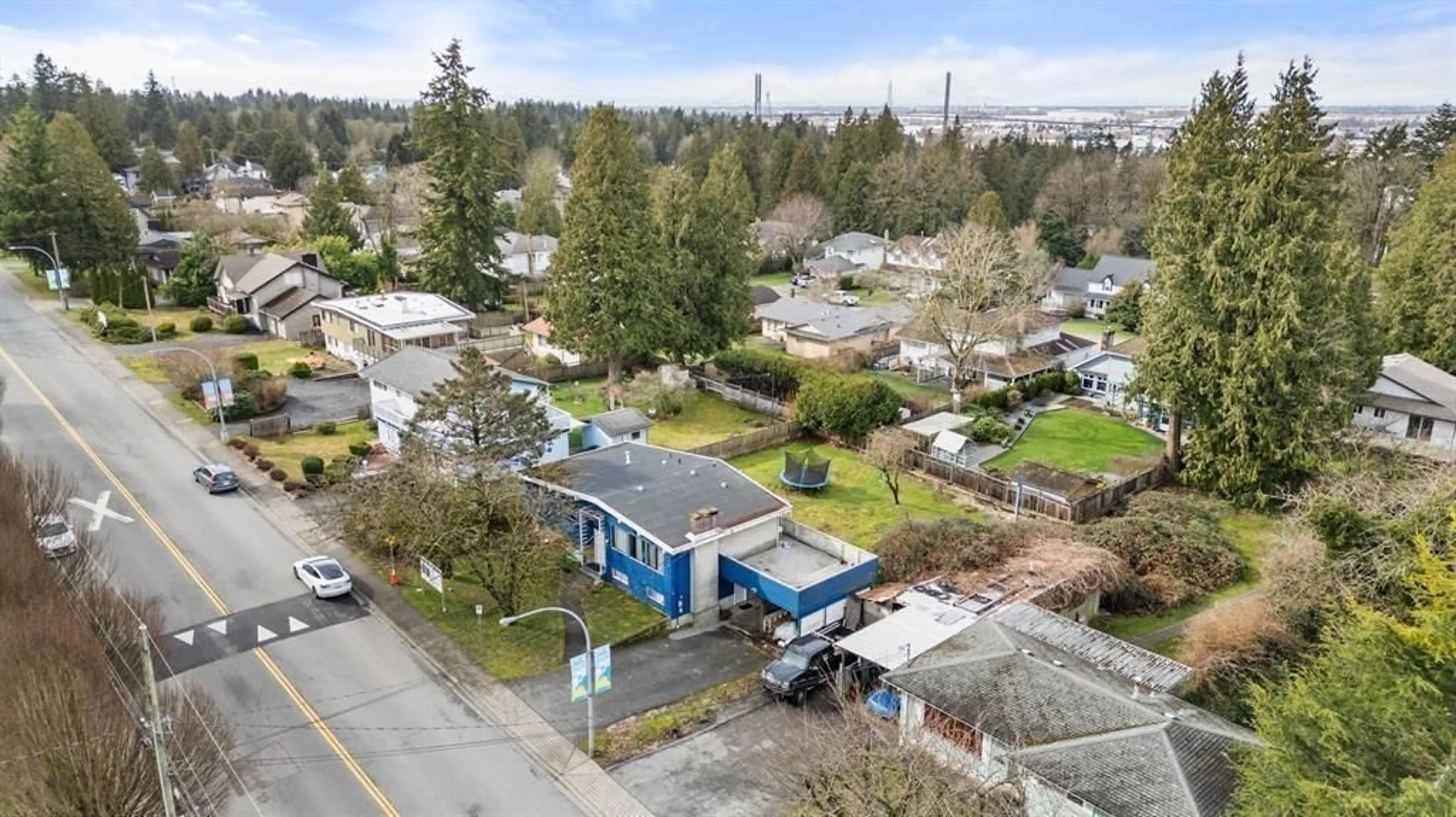 A pic from outside/outdoor area/front of a property/back of a property/a pic from drone, street for 9185 112 STREET, Delta British Columbia V4C4X7