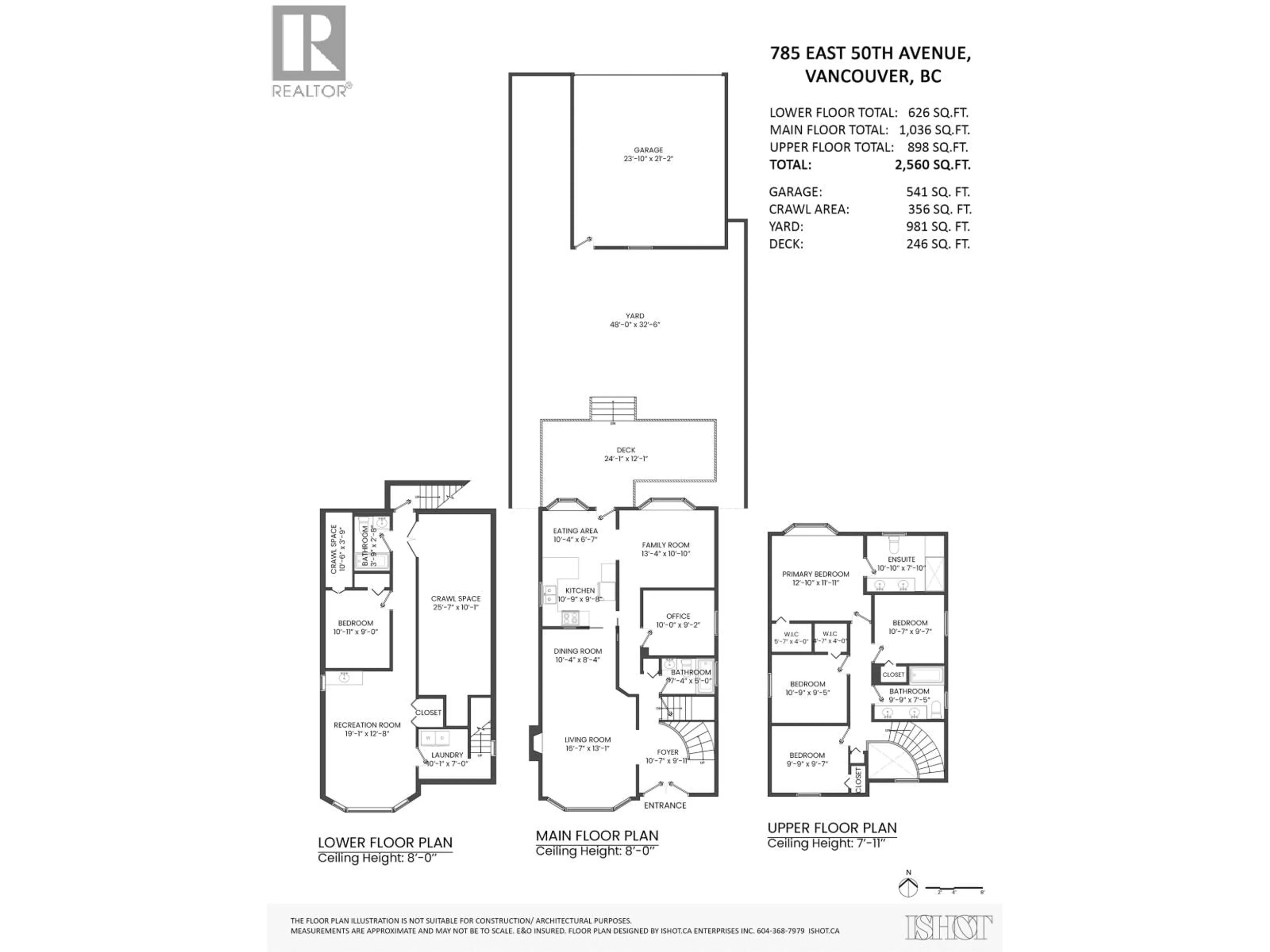 Floor plan for 785 50TH AVENUE, Vancouver British Columbia V5X1B4