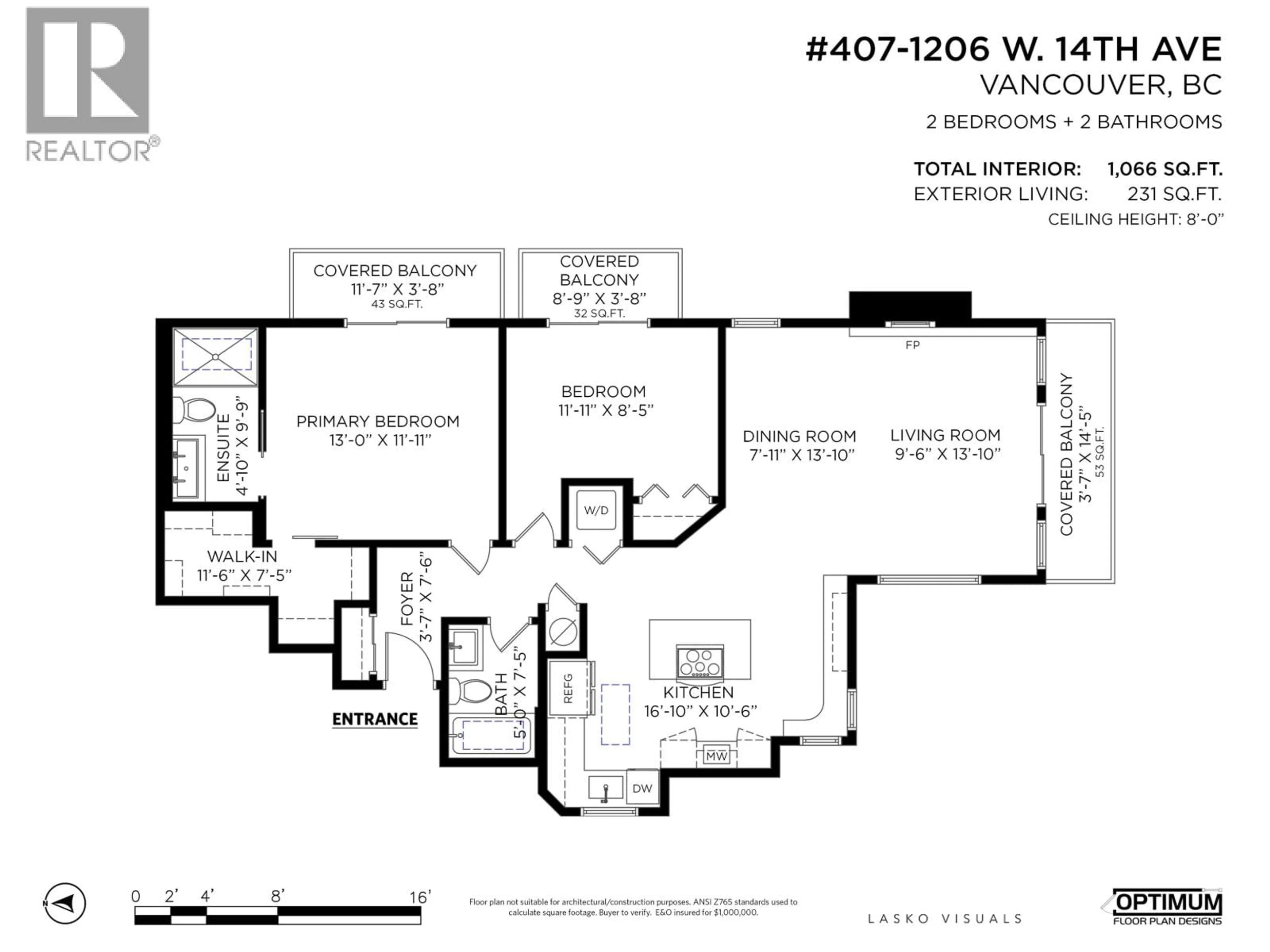 Floor plan for 407 - 1206 14TH AVENUE, Vancouver British Columbia V6H1P9