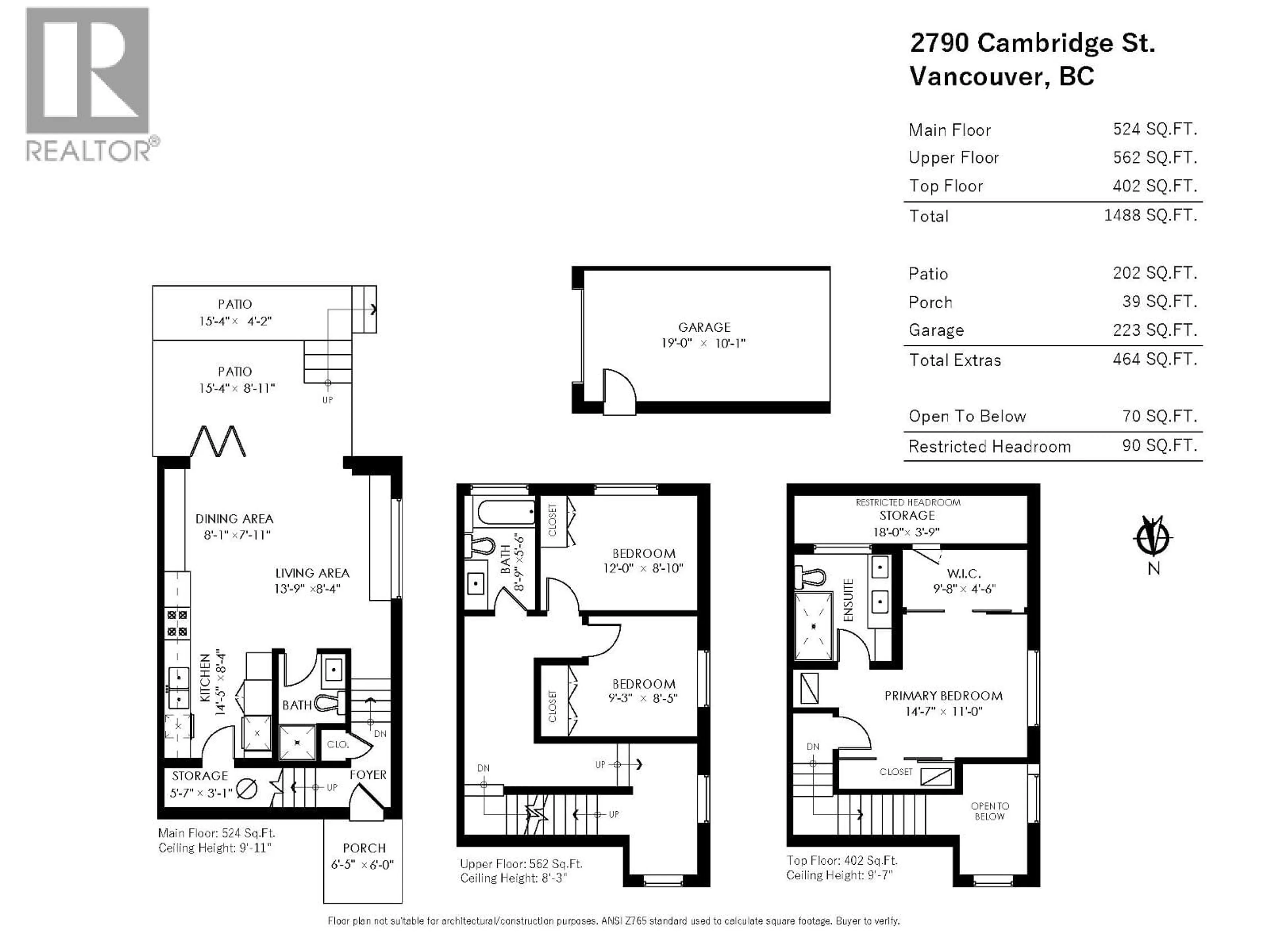 Floor plan for 2790 CAMBRIDGE STREET, Vancouver British Columbia V5K1L7
