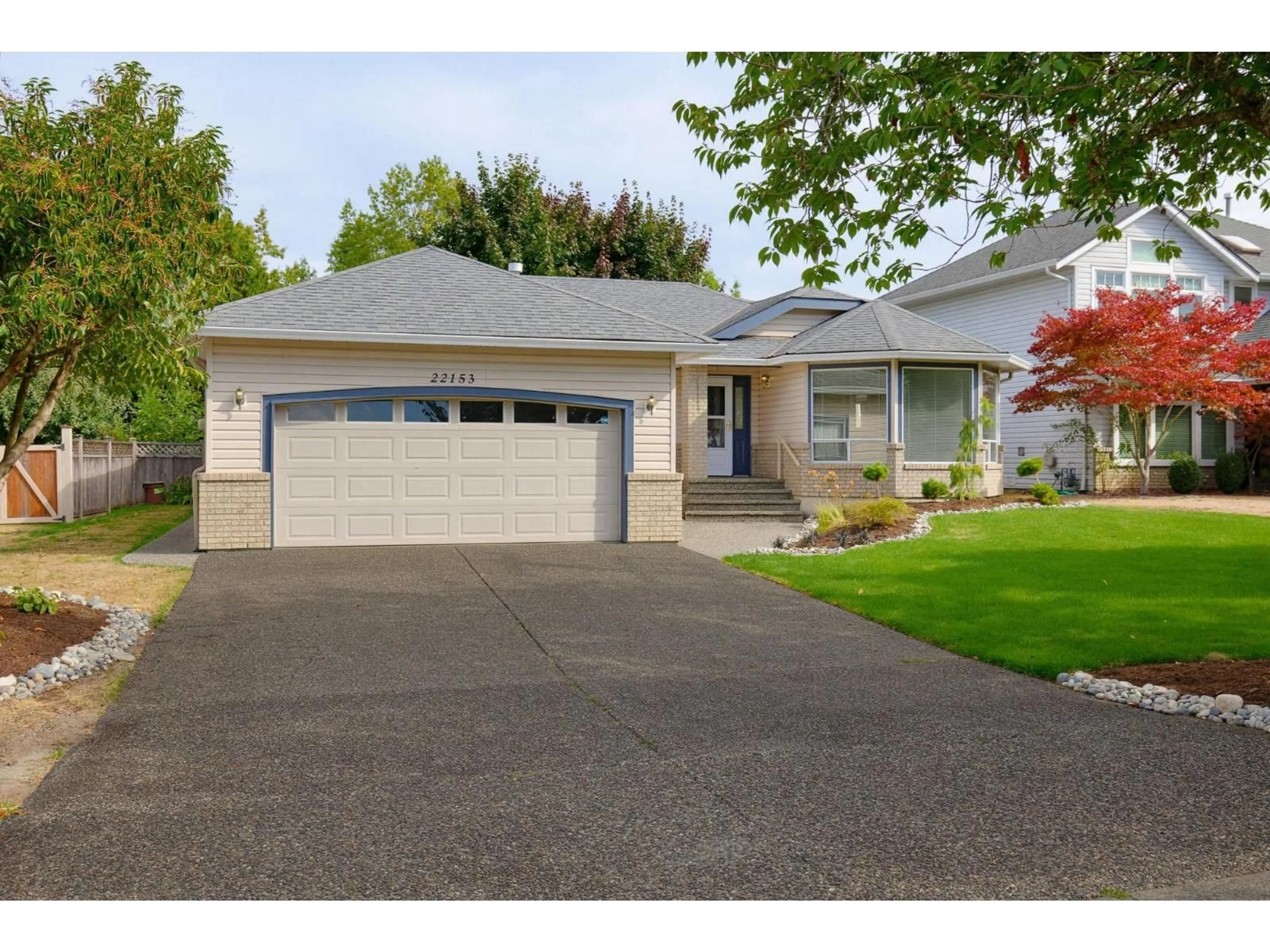Home with vinyl exterior material, street for 22153 OLD YALE ROAD, Langley British Columbia V2Z1A3