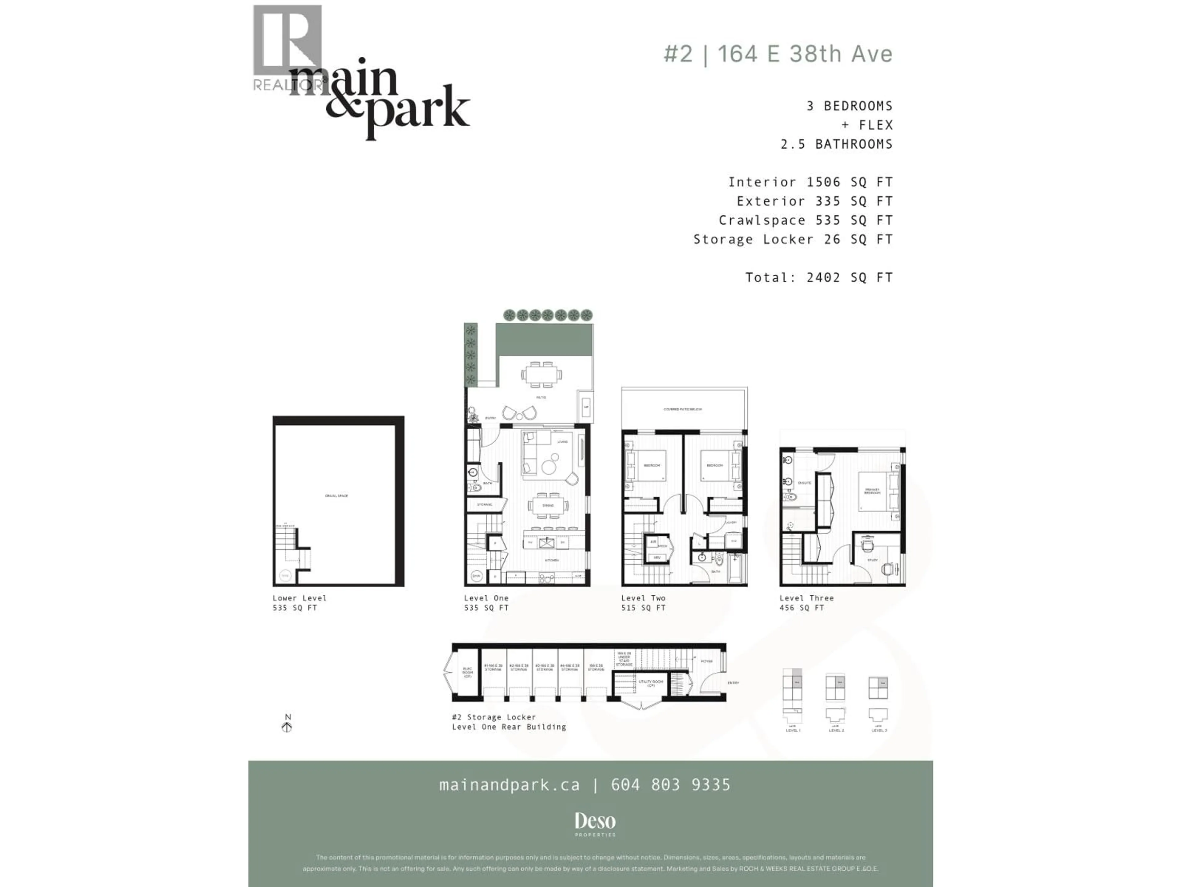Floor plan for 2 - 164 38TH AVENUE, Vancouver British Columbia V5W1H1