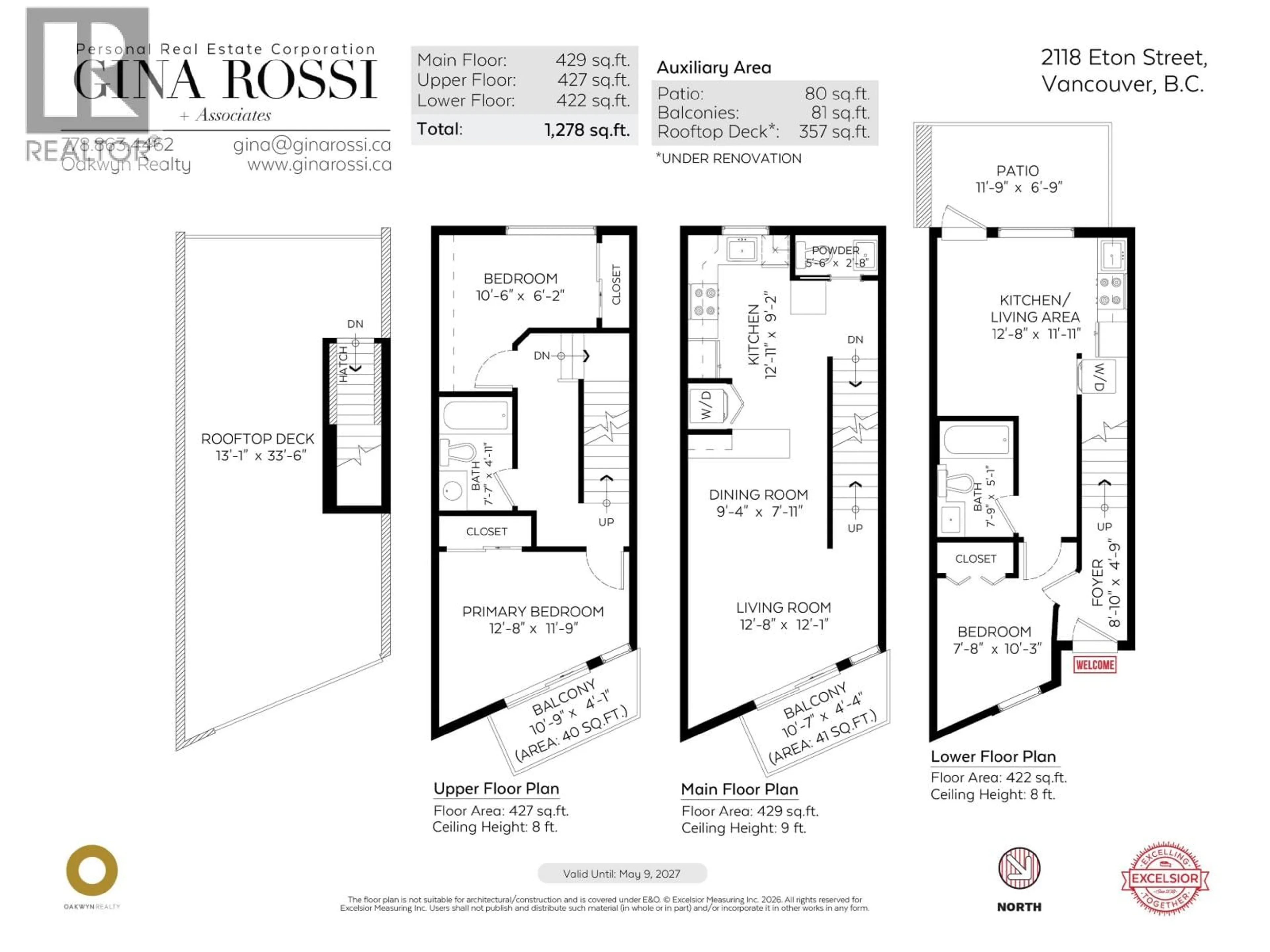 Floor plan for 2118 ETON STREET, Vancouver British Columbia V5L1C7