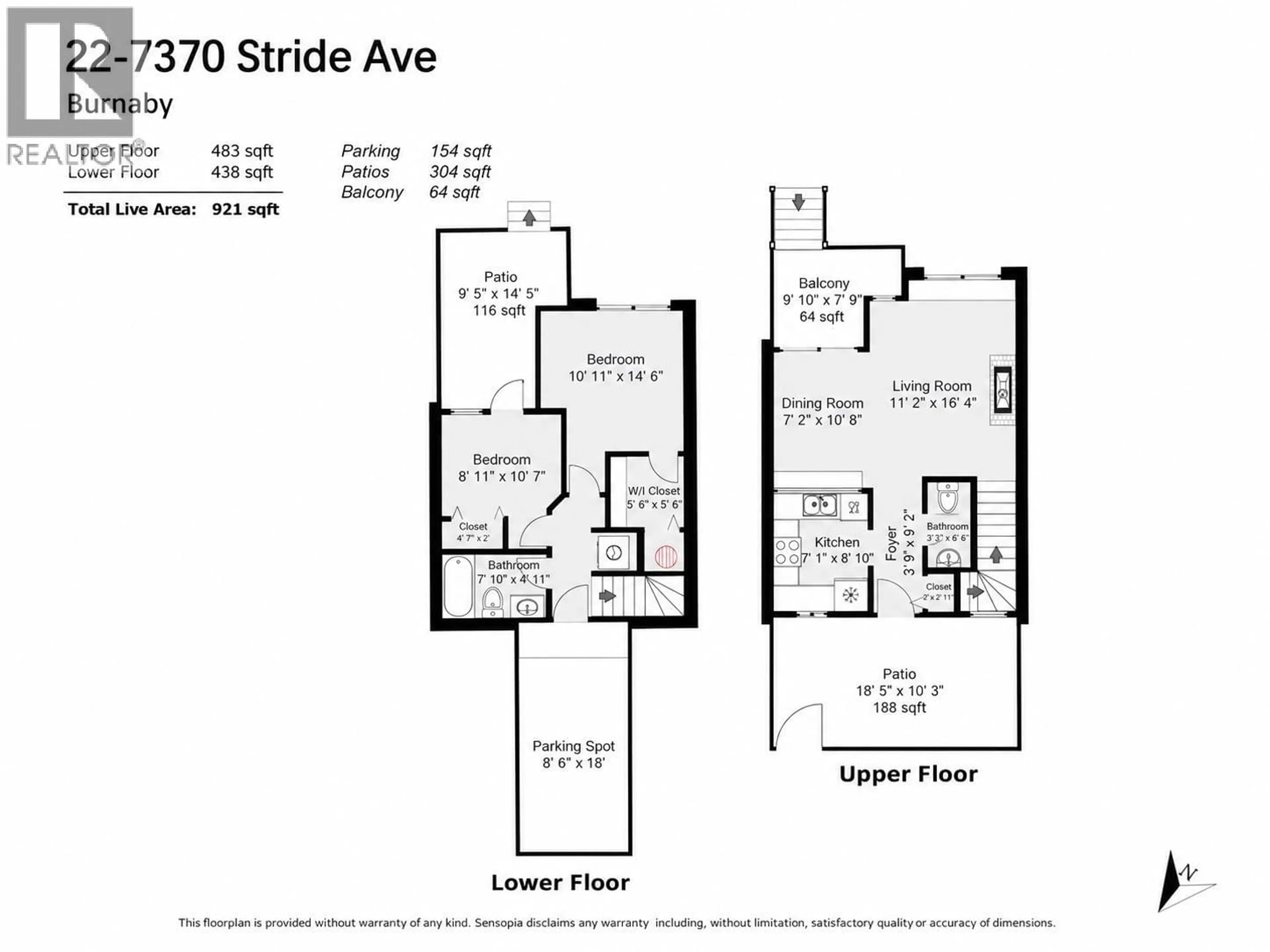 Floor plan for 22 - 7370 STRIDE AVENUE, Burnaby British Columbia V3N5E6
