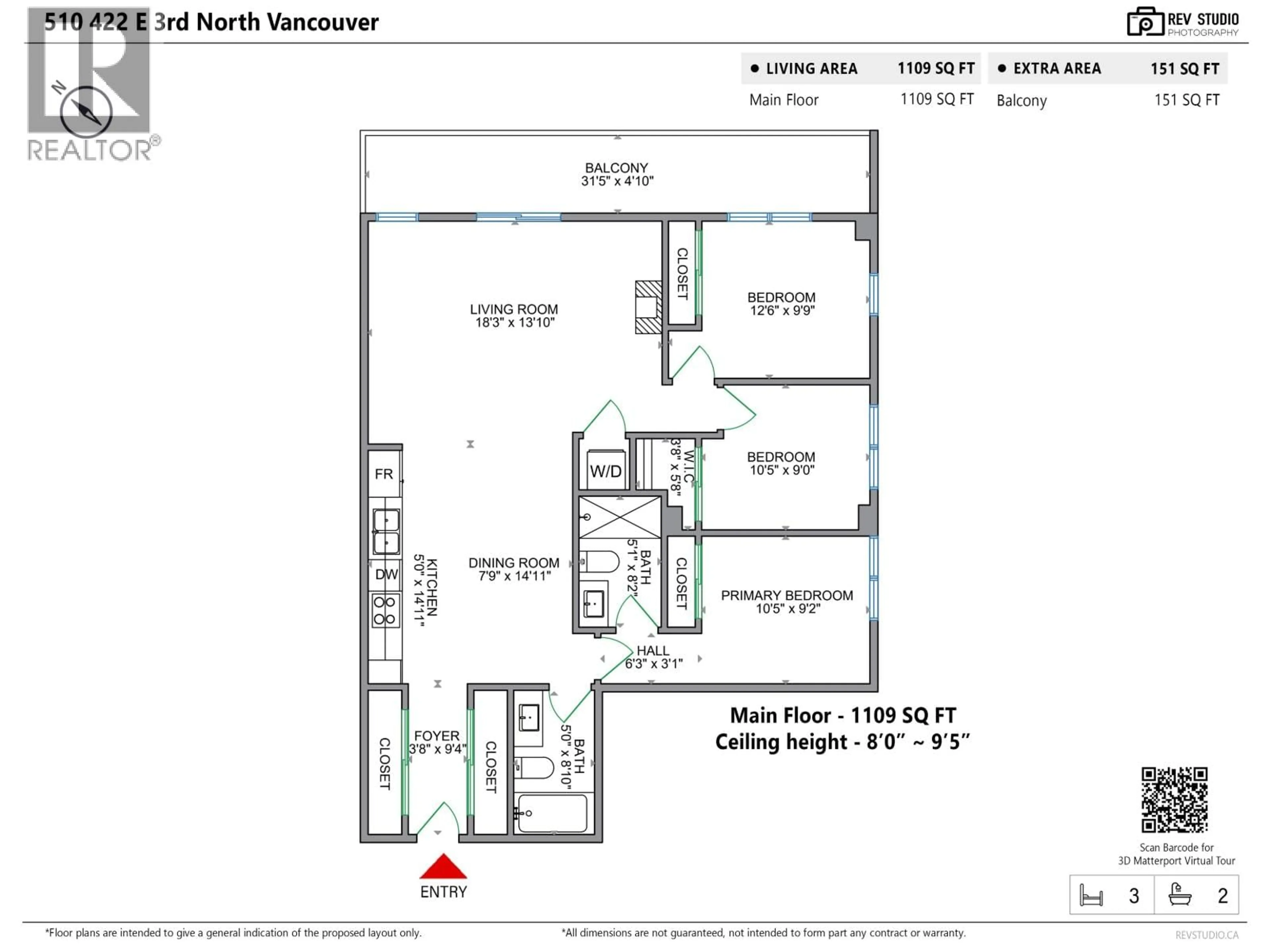Floor plan for 510 - 422 3RD STREET, North Vancouver British Columbia V7L0K1
