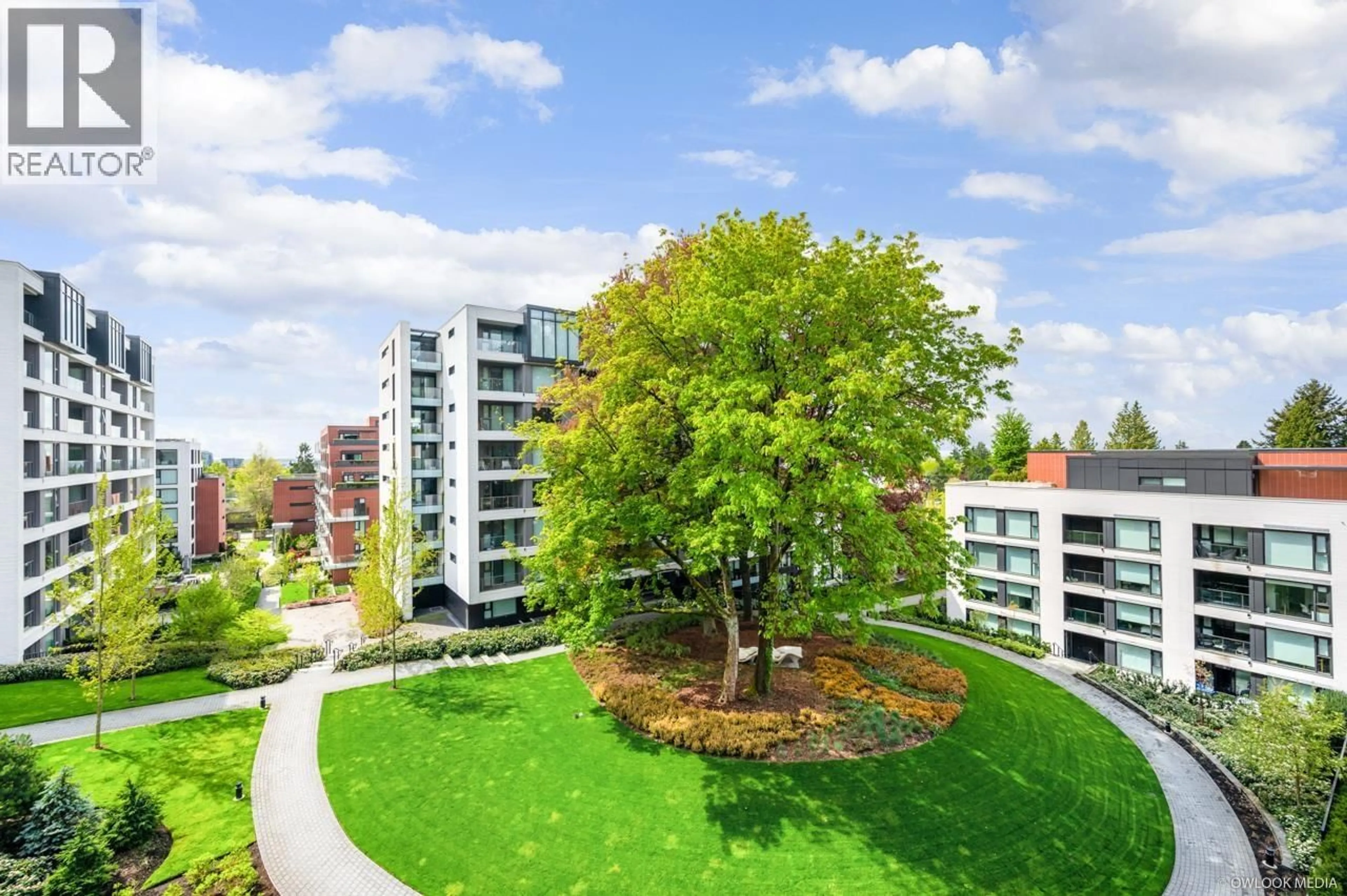 A pic from outside/outdoor area/front of a property/back of a property/a pic from drone, city buildings view from balcony for 702 - 7128 ADERA STREET, Vancouver British Columbia V6P0H6