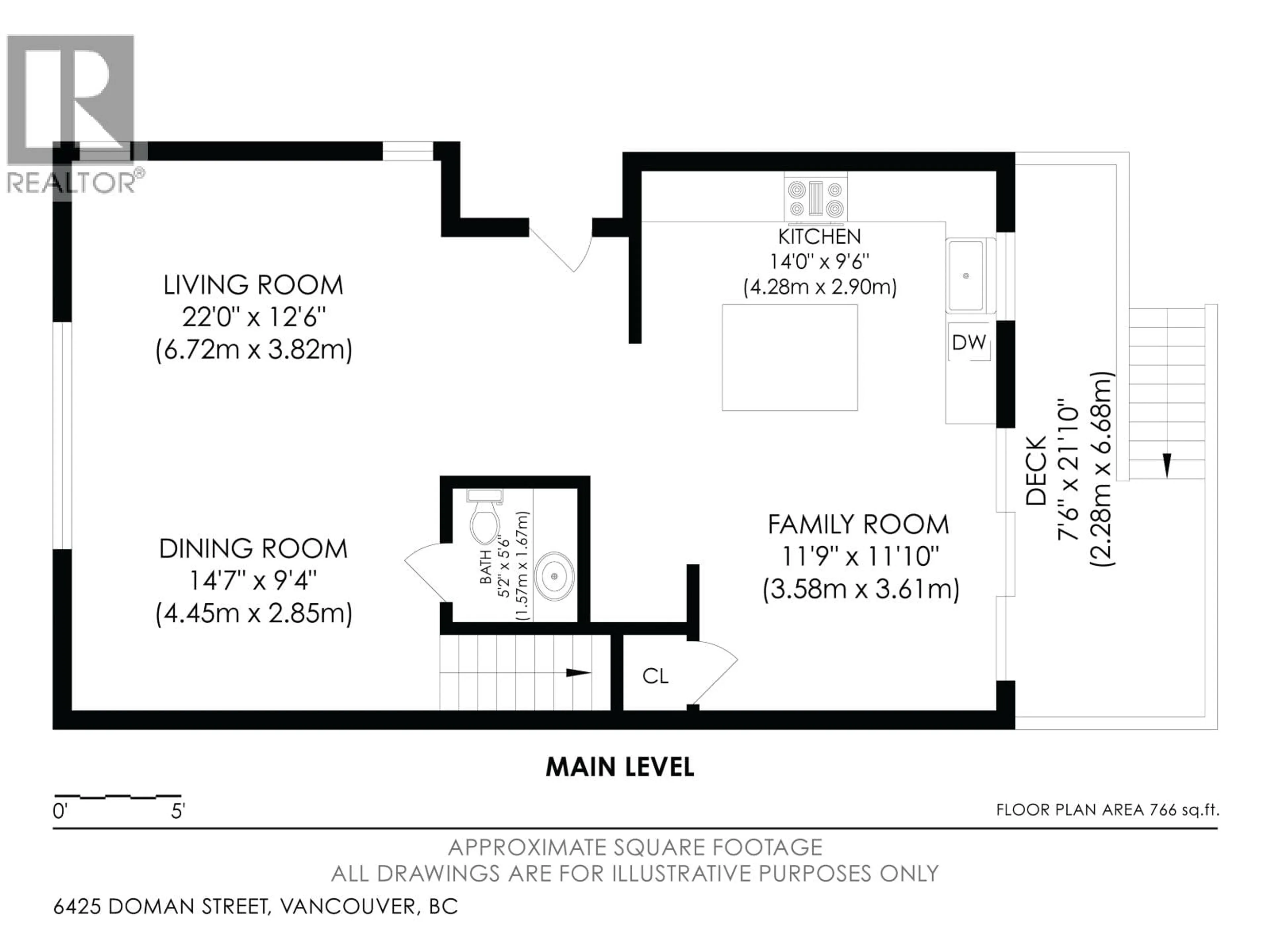 Floor plan for 6425 DOMAN STREET, Vancouver British Columbia V5S3H2