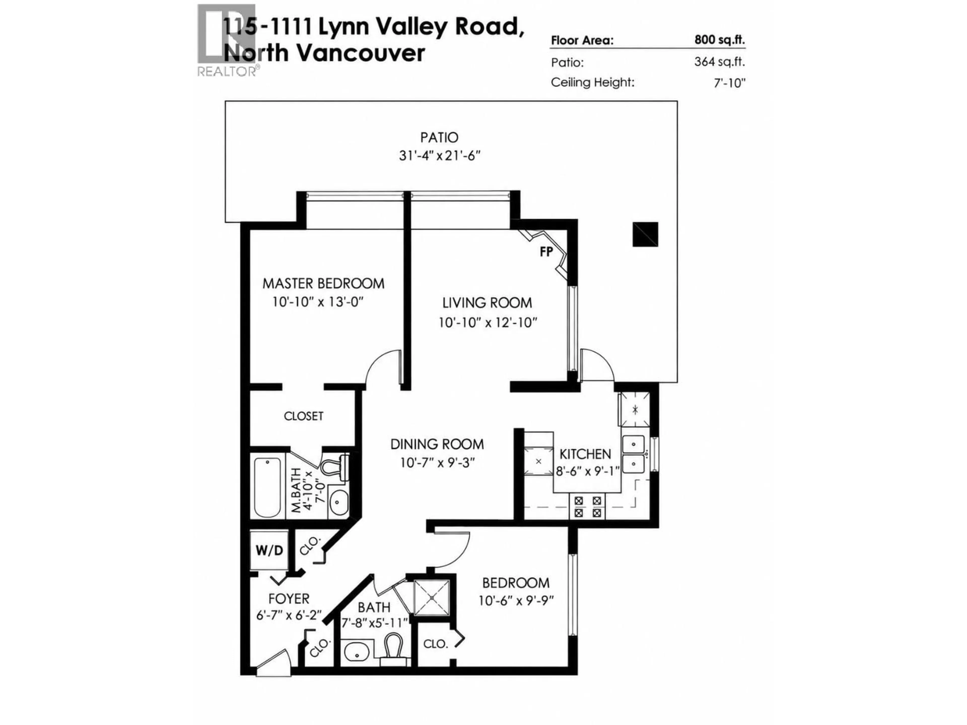 Floor plan for 115 - 1111 LYNN VALLEY ROAD, North Vancouver British Columbia V7J3V4