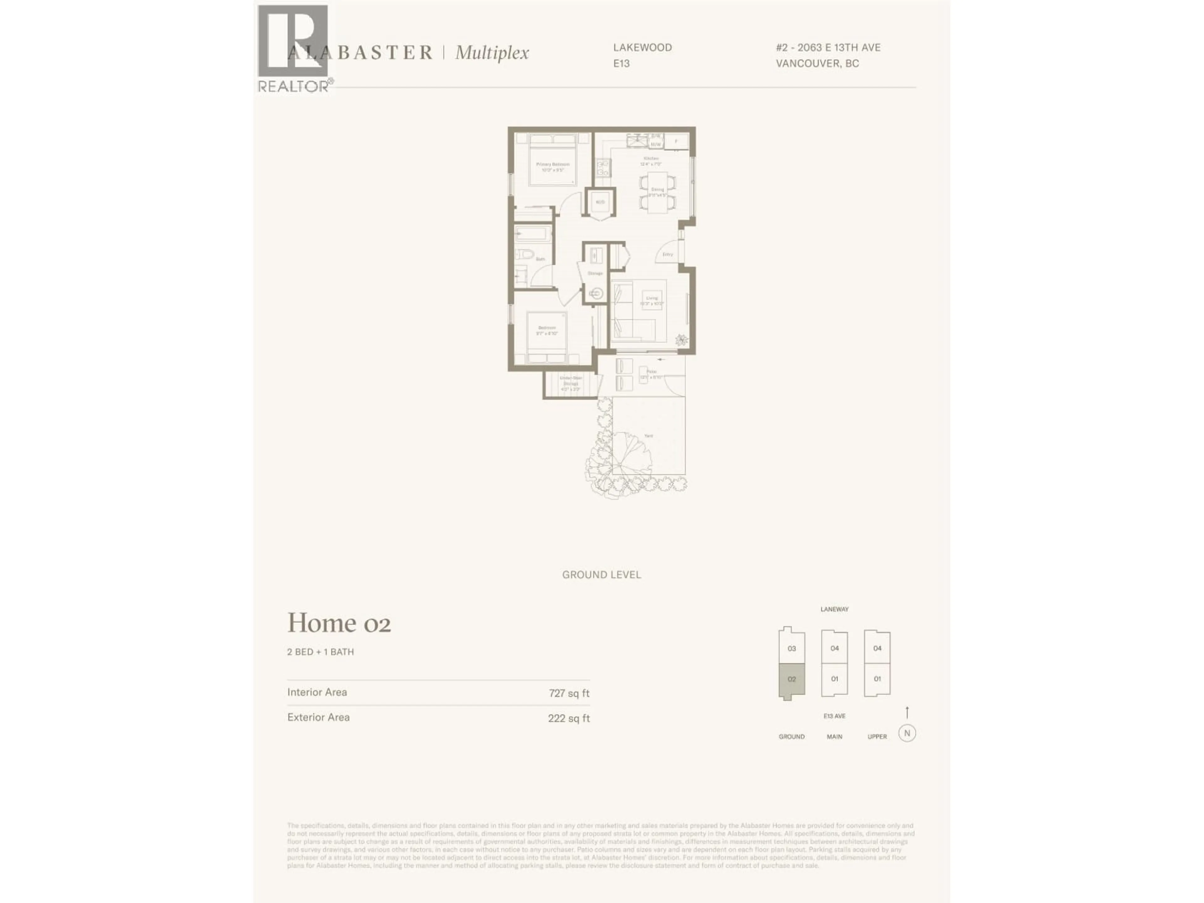 Floor plan for 2 - 2063 13TH AVENUE, Vancouver British Columbia V5N2C5