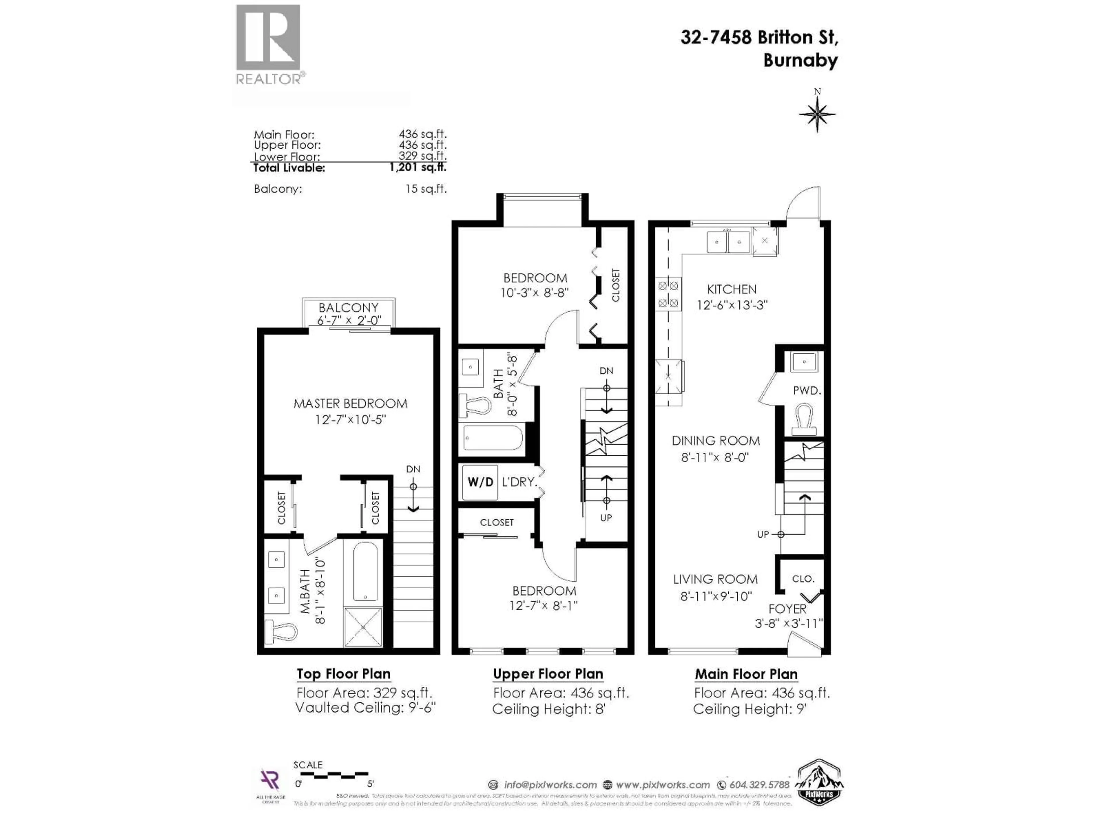 Floor plan for 32 - 7458 BRITTON STREET, Burnaby British Columbia V3N3A5