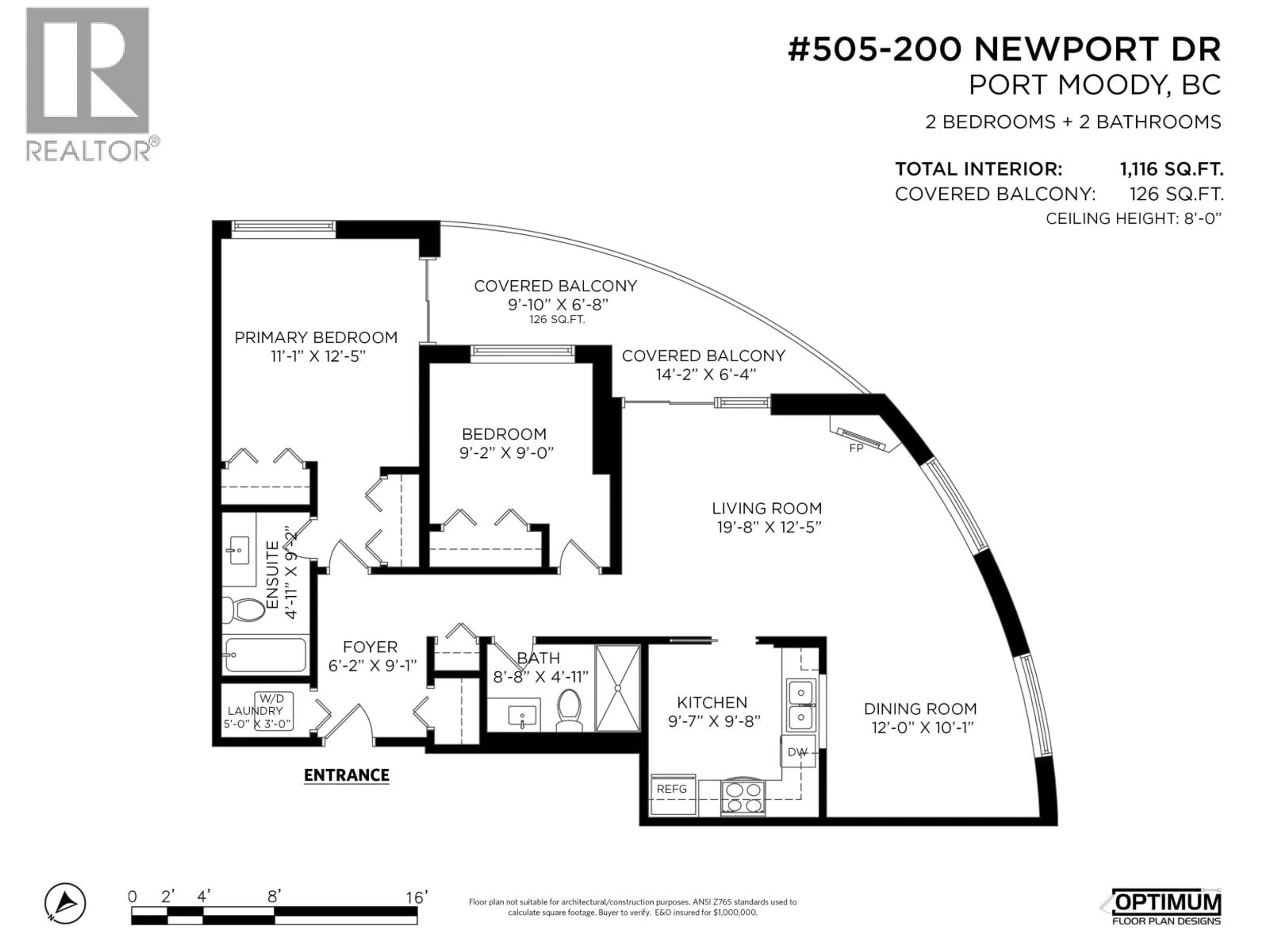 Floor plan for 505 - 200 NEWPORT DRIVE, Port Moody British Columbia V3H5B7