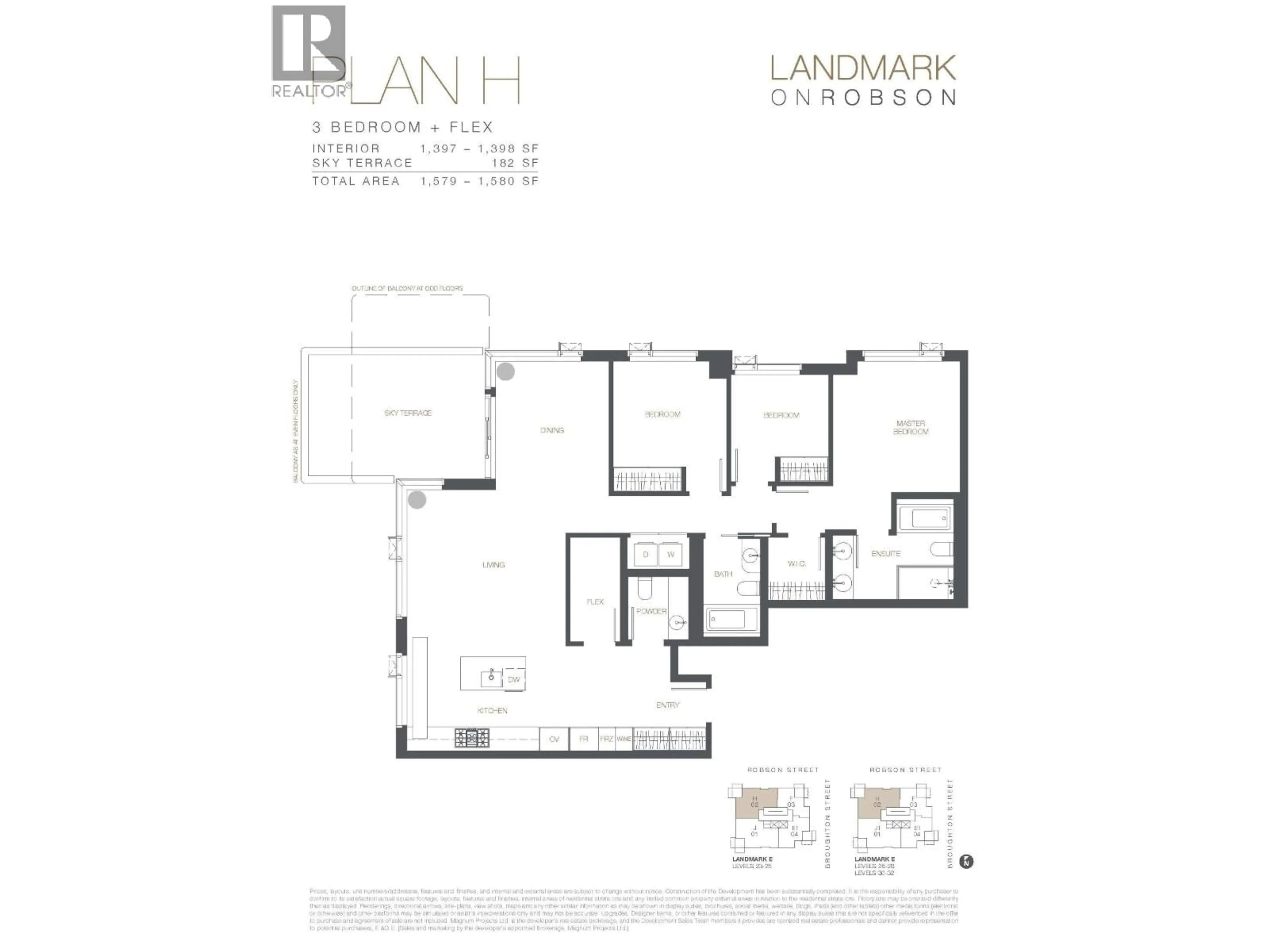 Floor plan for 2402 - 1408 ROBSON STREET, Vancouver British Columbia V6G0E6