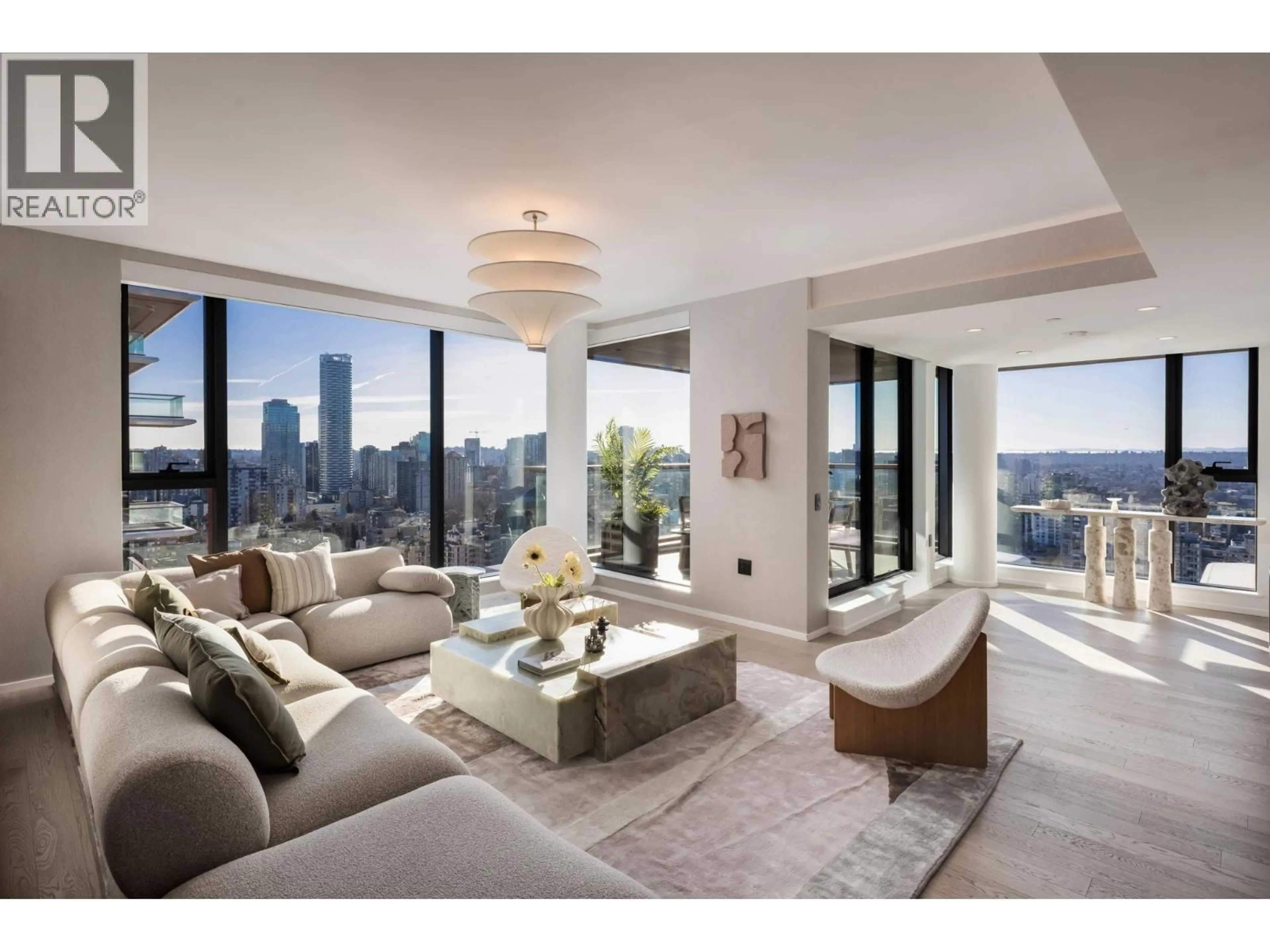 Living room with furniture, unknown for 3102 - 1482 ROBSON STREET, Vancouver British Columbia V6G0E4