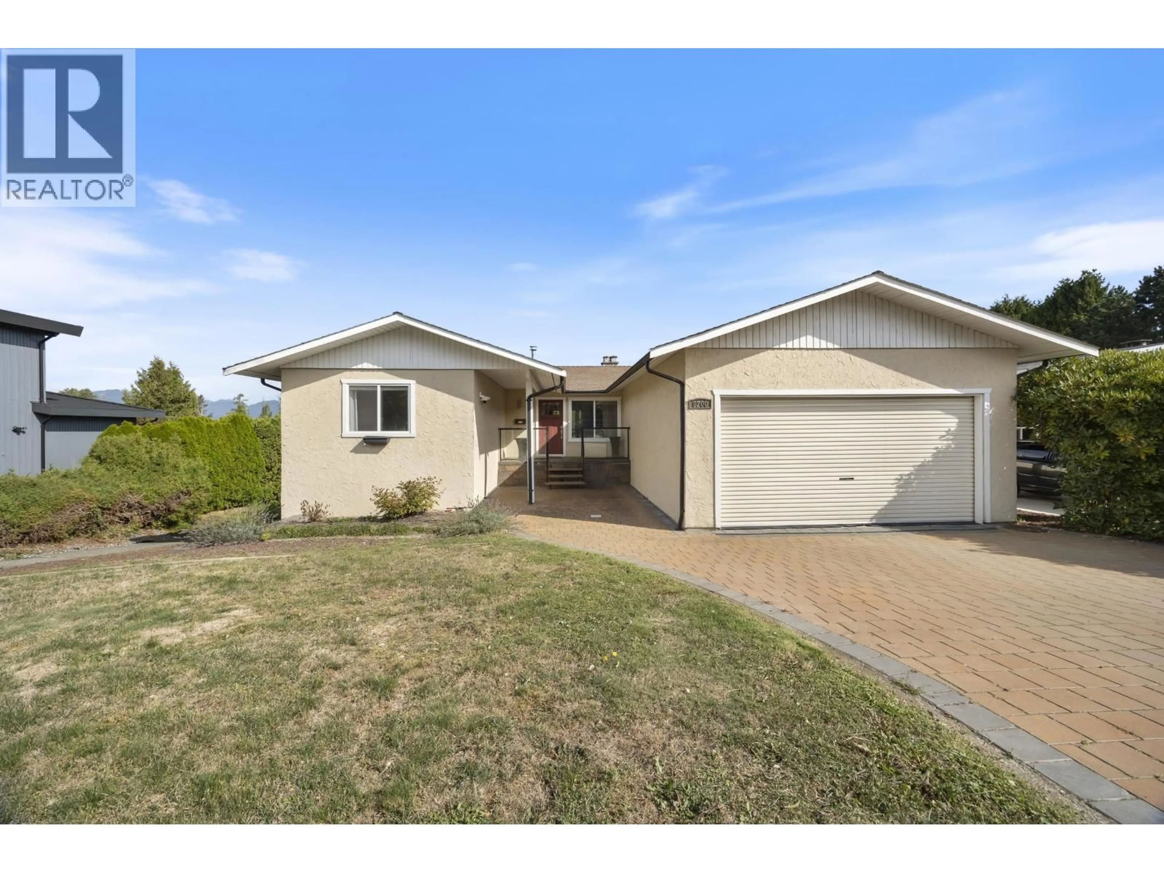 Home with vinyl exterior material, street for 8200 BURNFIELD CRESCENT, Burnaby British Columbia V5E3W7