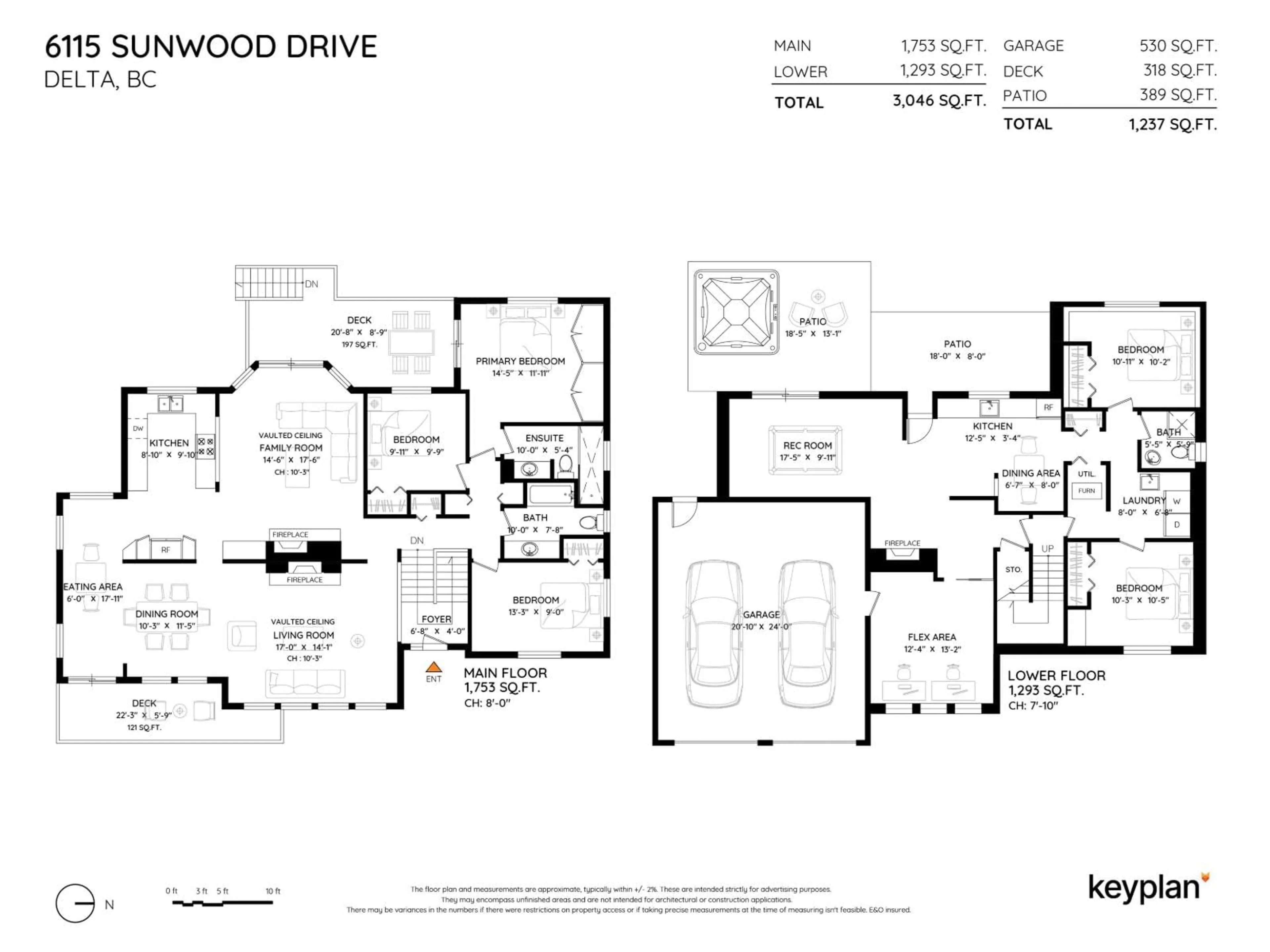 Floor plan for 6115 SUNWOOD DRIVE, Delta British Columbia V4E2X5