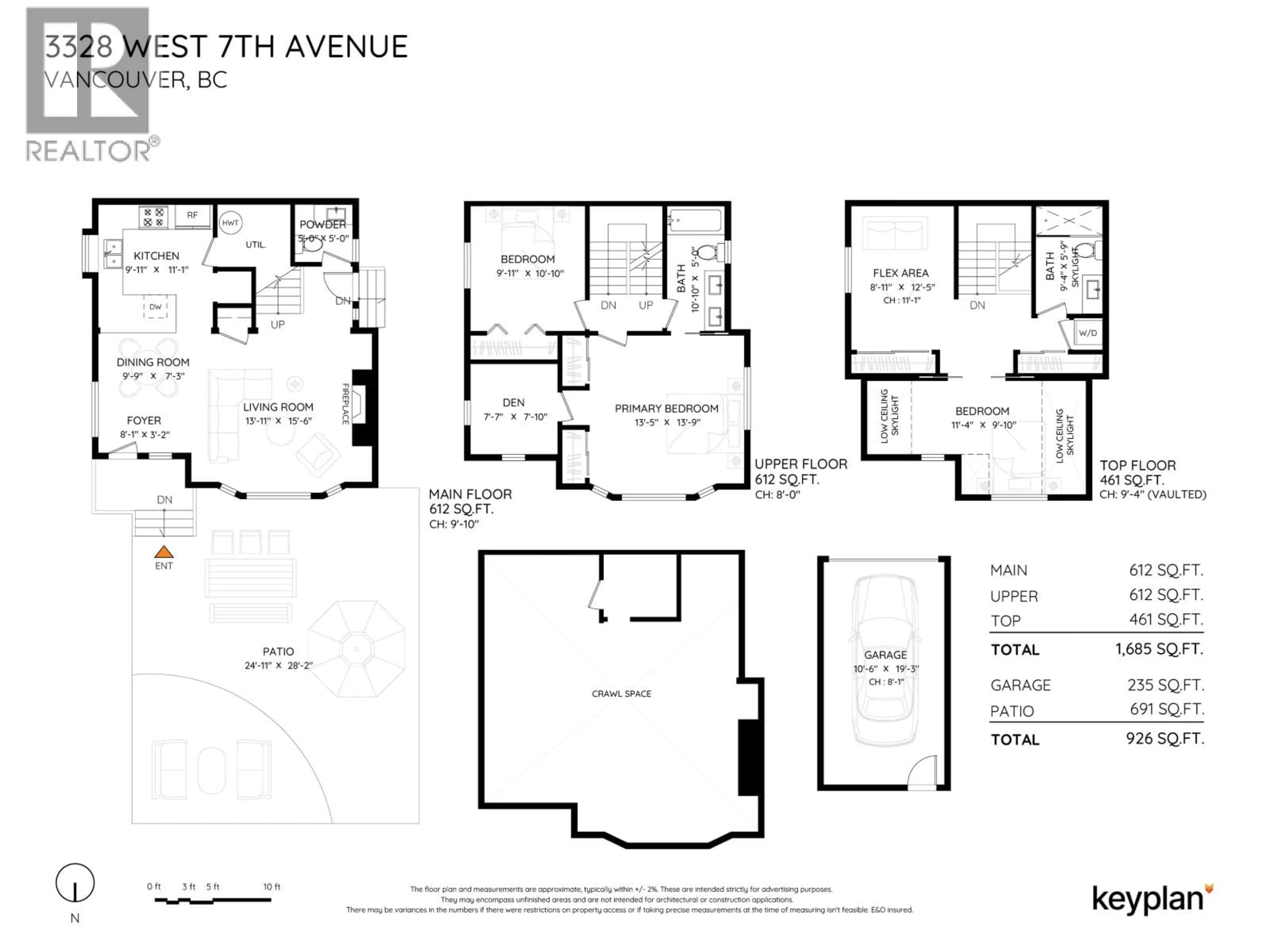 Floor plan for 3328 7TH AVENUE, Vancouver British Columbia V6R1V8