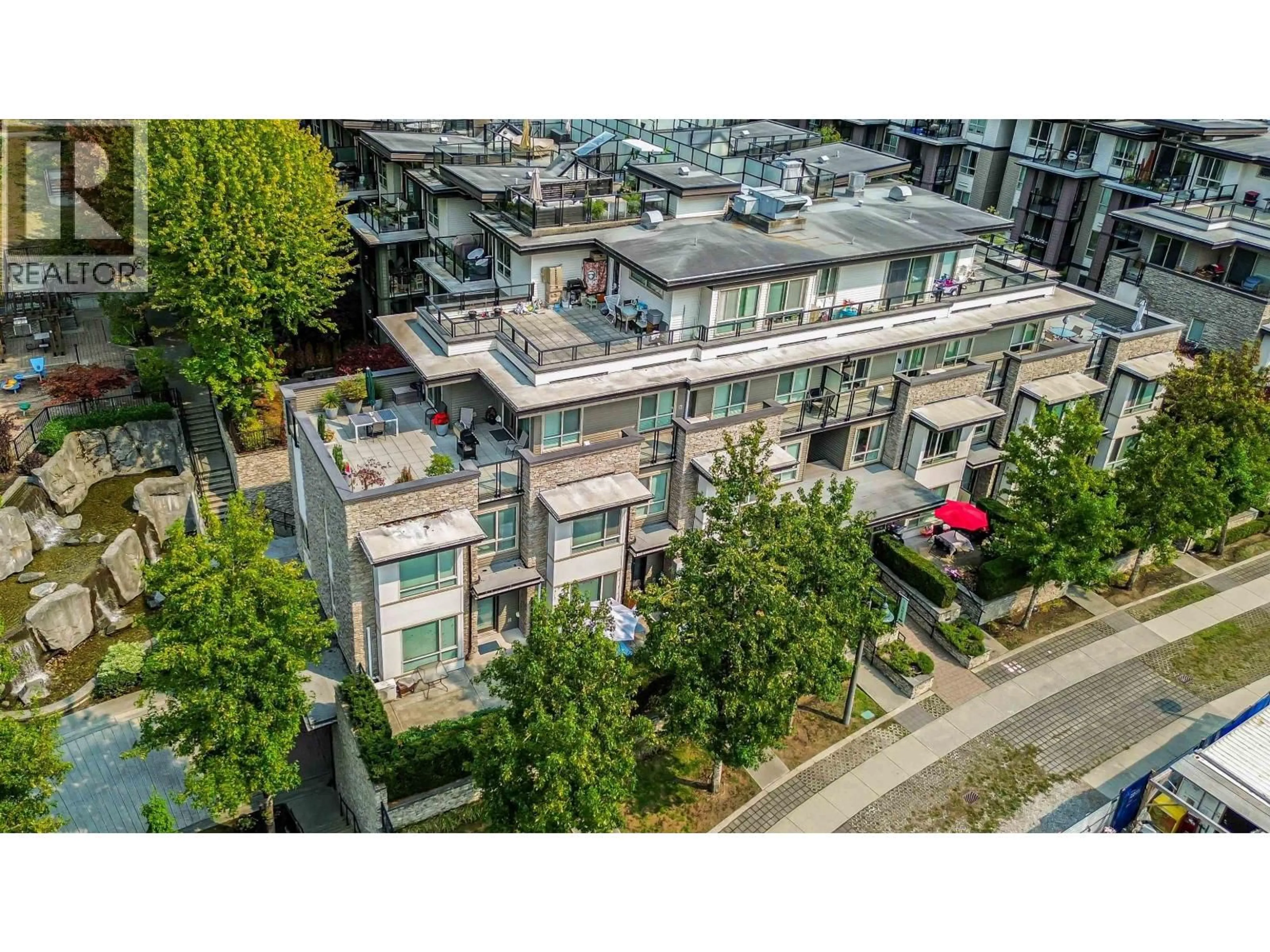 A pic from outside/outdoor area/front of a property/back of a property/a pic from drone, city buildings view from balcony for 401 - 7418 BYRNEPARK WALK, Burnaby British Columbia V3N0B3