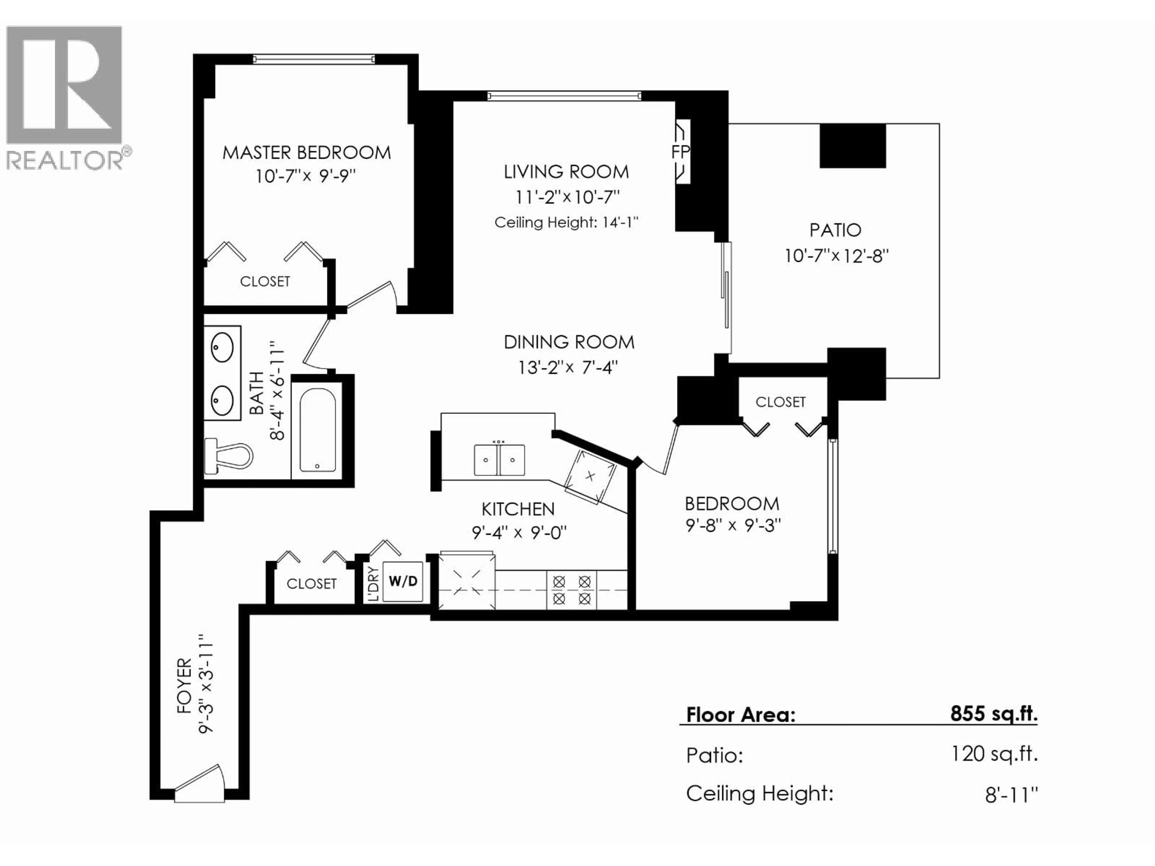 Floor plan for 101 - 3070 GUILDFORD WAY, Coquitlam British Columbia V3B7R8
