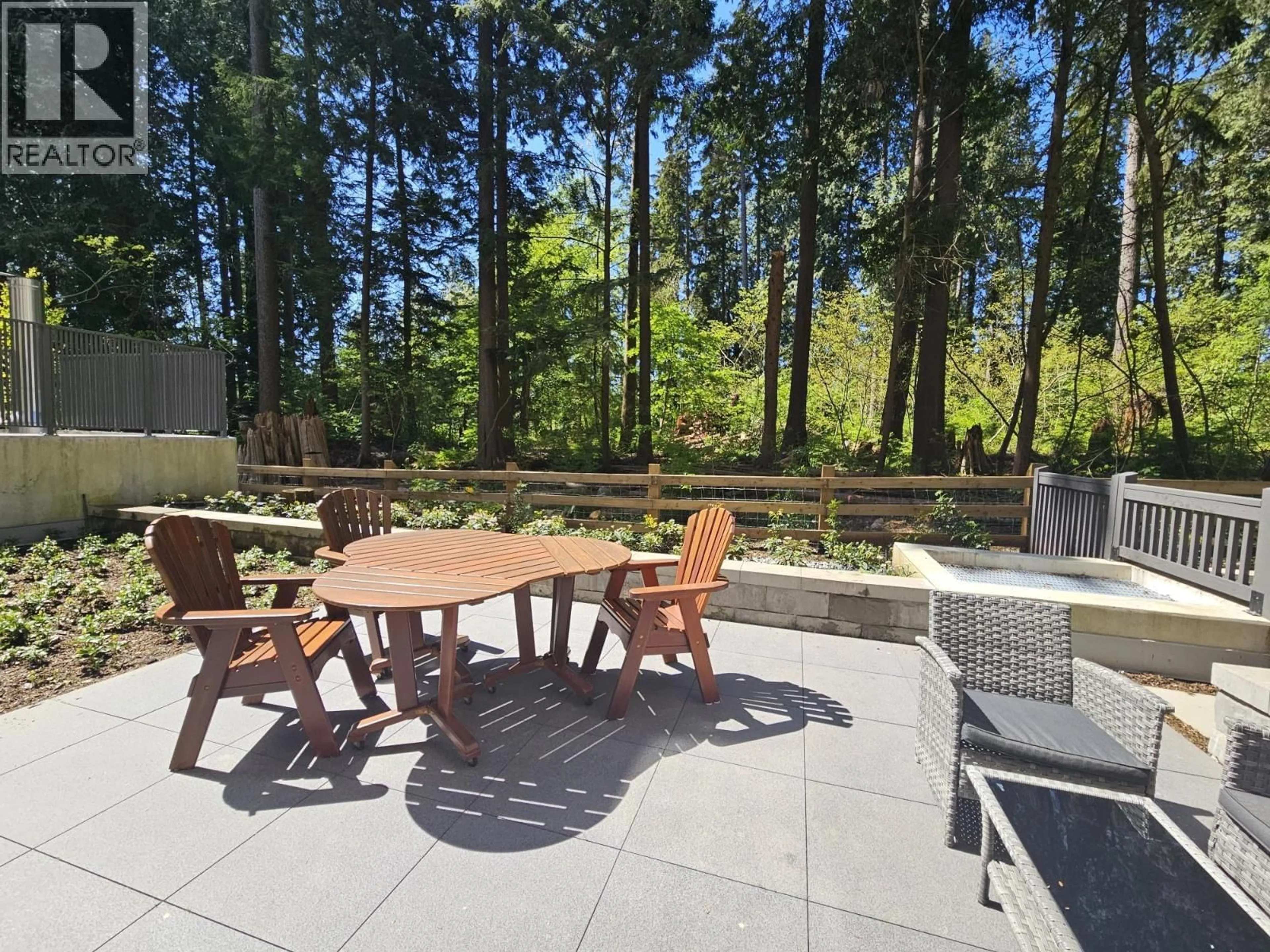 Patio, forest/trees view for 109 - 2325 EMERY COURT, North Vancouver British Columbia V7J0E8