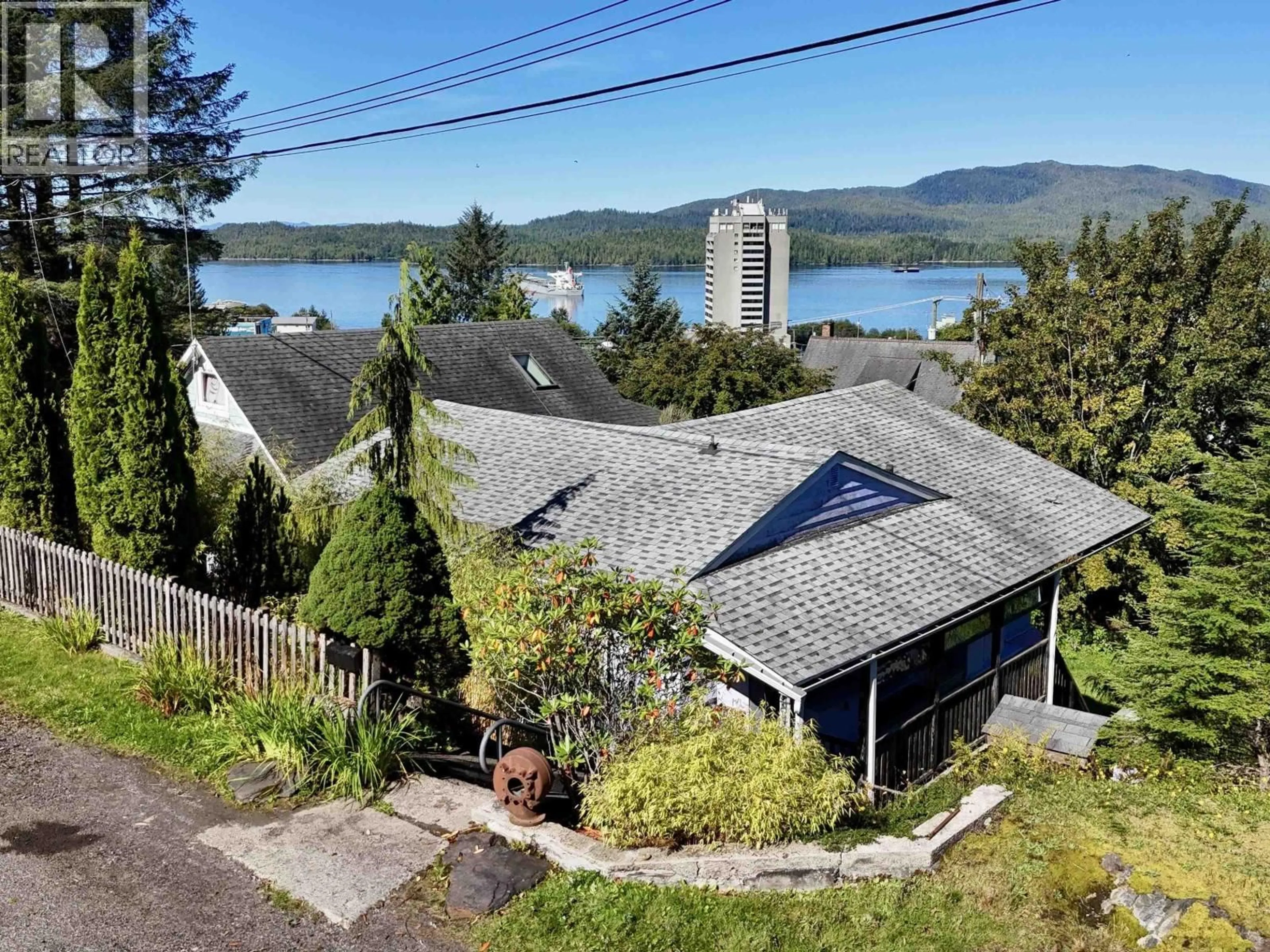 A pic from outside/outdoor area/front of a property/back of a property/a pic from drone, water/lake/river/ocean view for 842 6TH AVENUE, Prince Rupert British Columbia V8J4N3