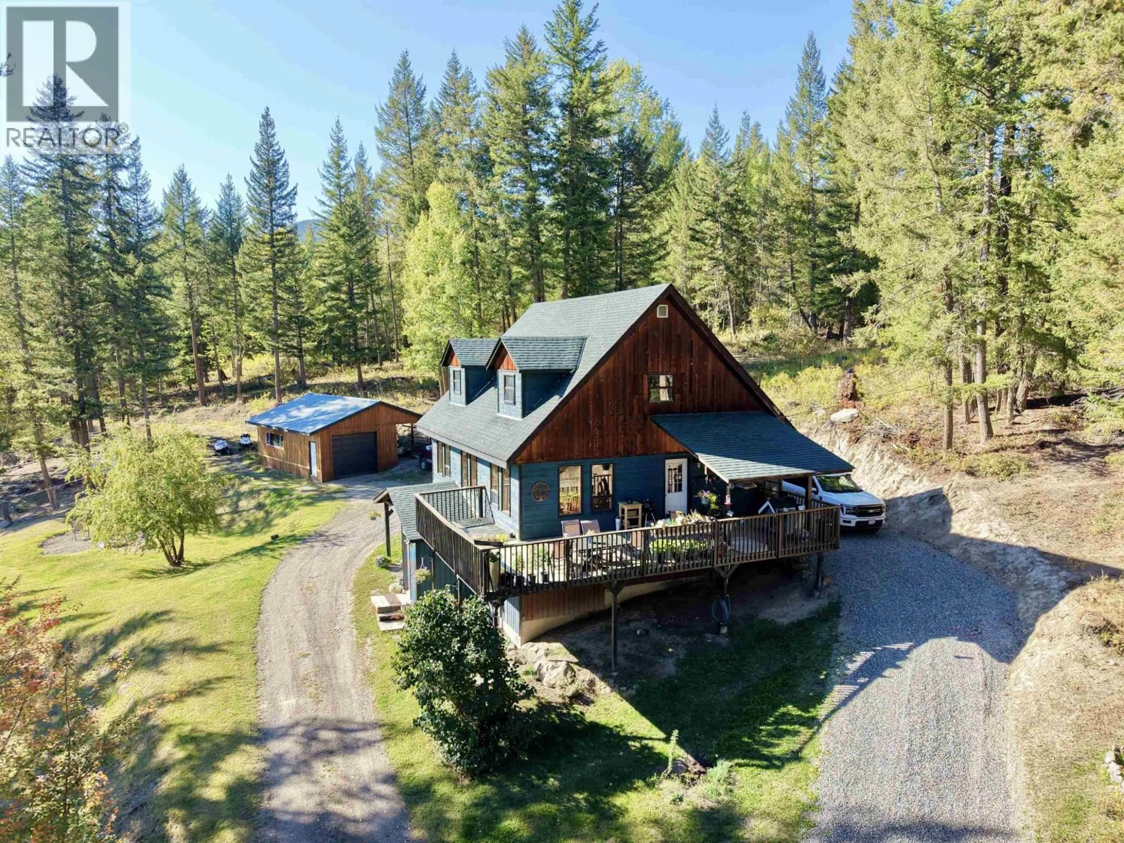 A pic from outside/outdoor area/front of a property/back of a property/a pic from drone, unknown for 7220 SUMMIT ROAD, Canim Lake British Columbia V0K1J0