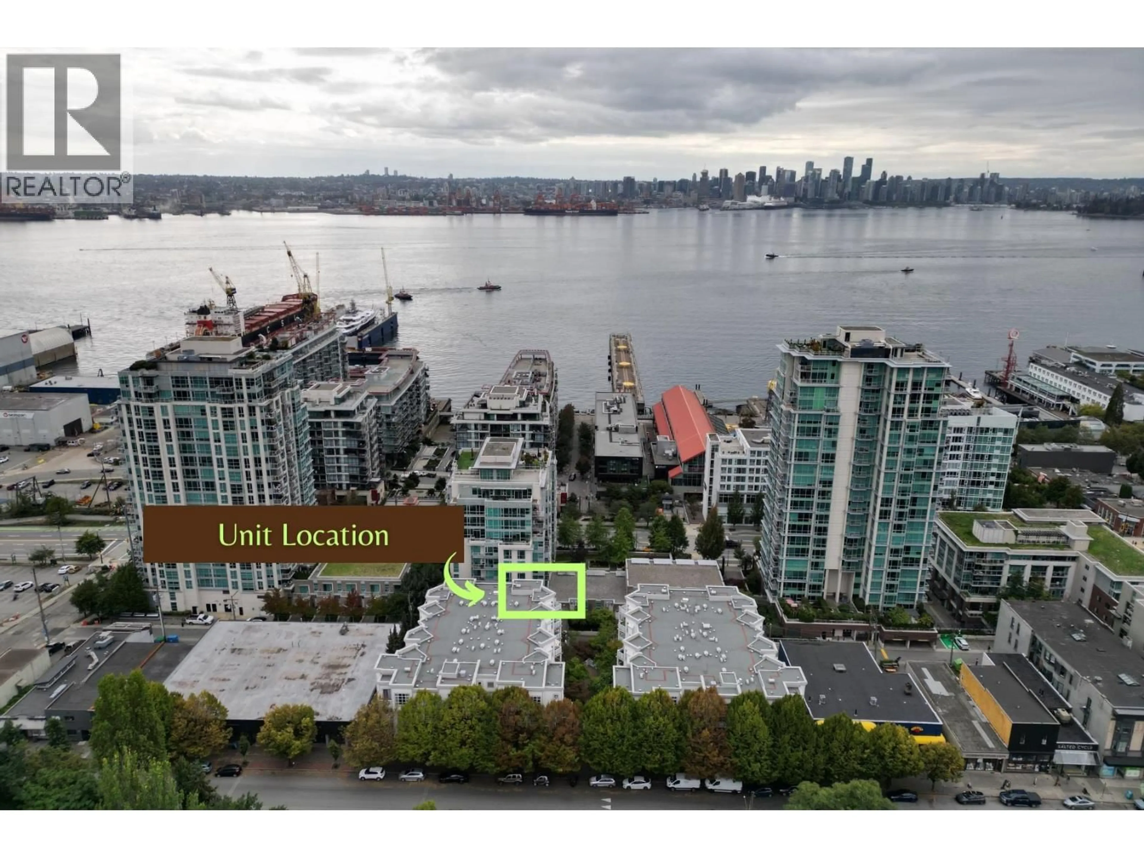 A pic from outside/outdoor area/front of a property/back of a property/a pic from drone, water/lake/river/ocean view for 319 - 147 1ST STREET, North Vancouver British Columbia V7L1B2