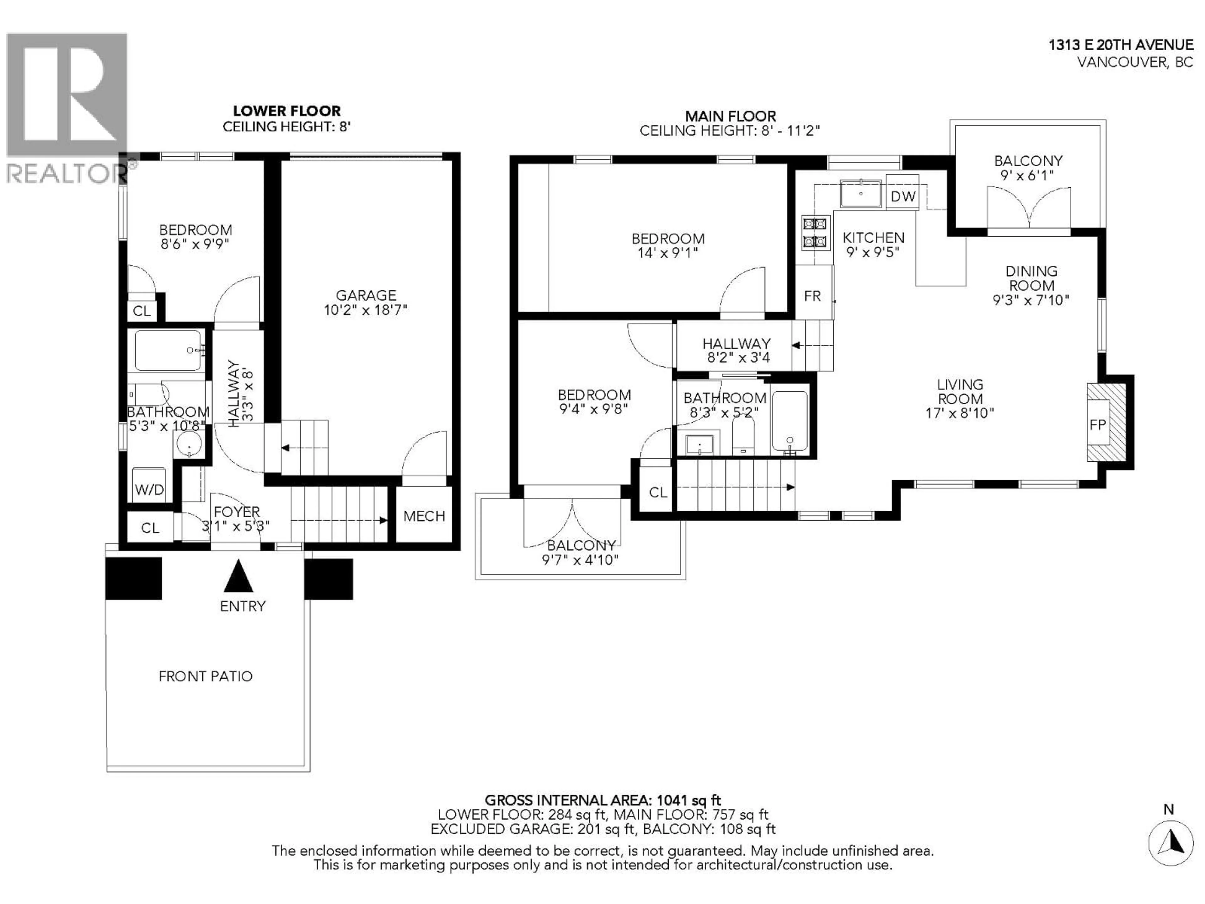 Floor plan for 1313 20TH AVENUE, Vancouver British Columbia V5V1P4