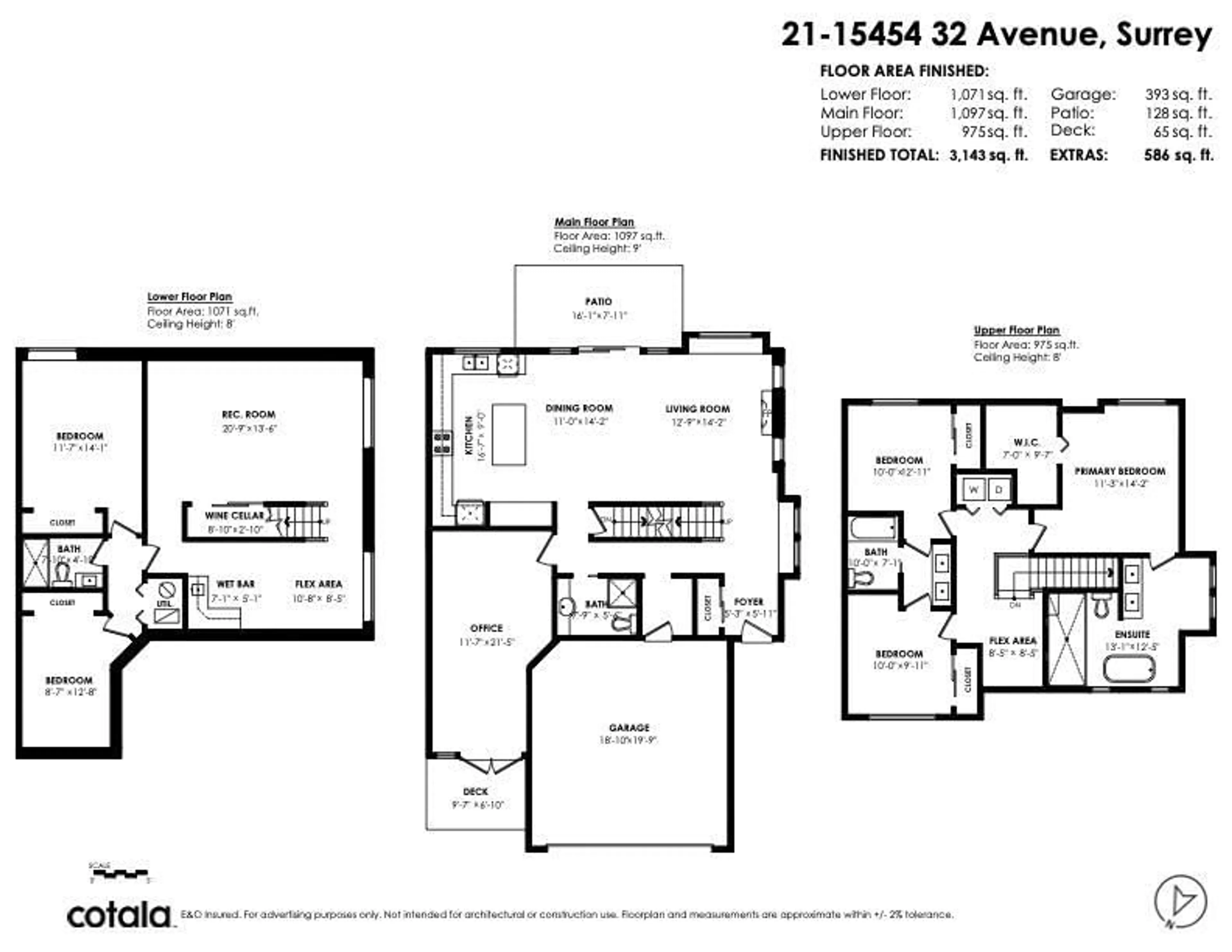Floor plan for 21 - 15454 32 AVENUE, Surrey British Columbia V3Z2J8