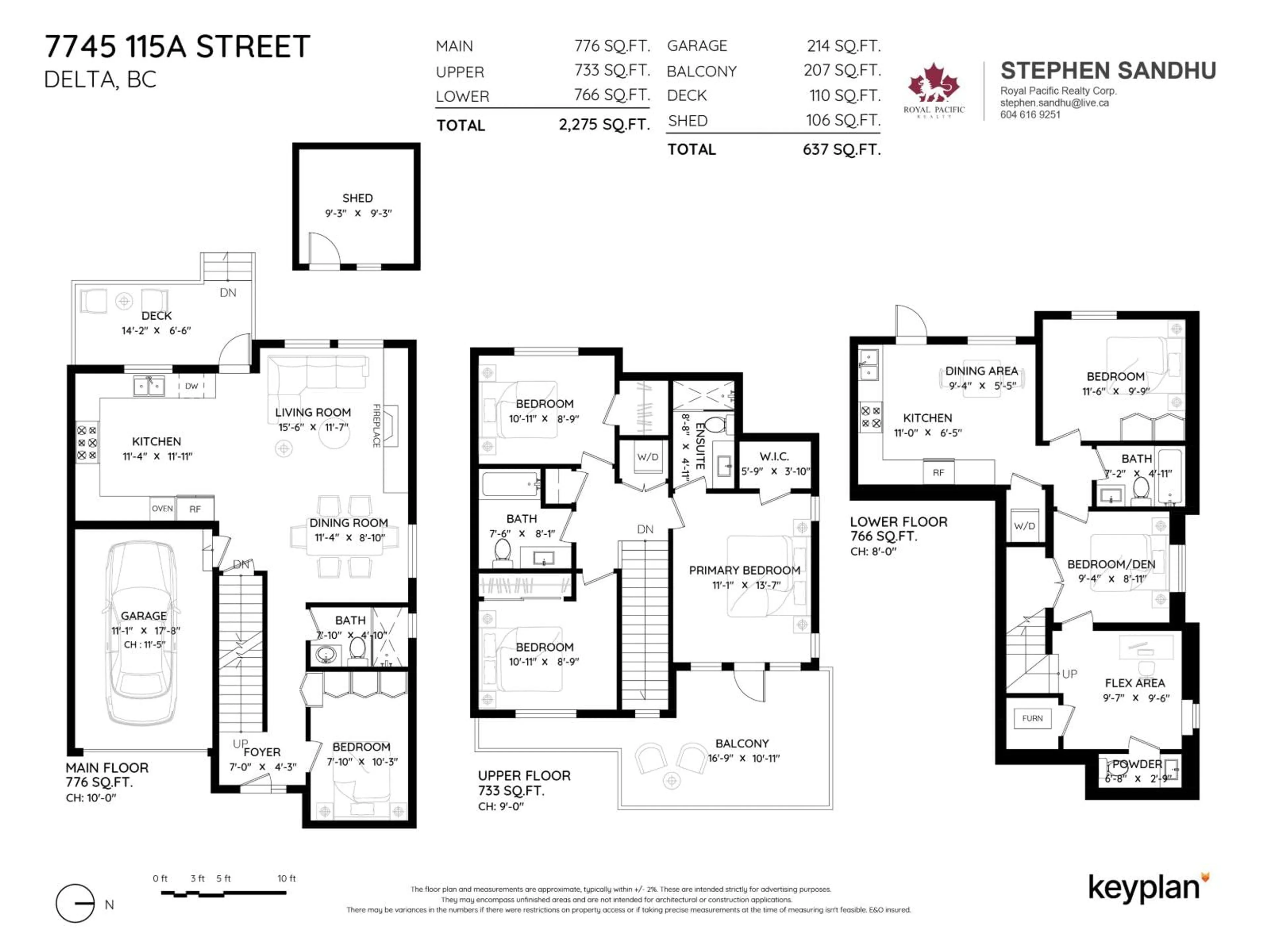 Floor plan for 7745 115A STREET, Delta British Columbia V4C5R1