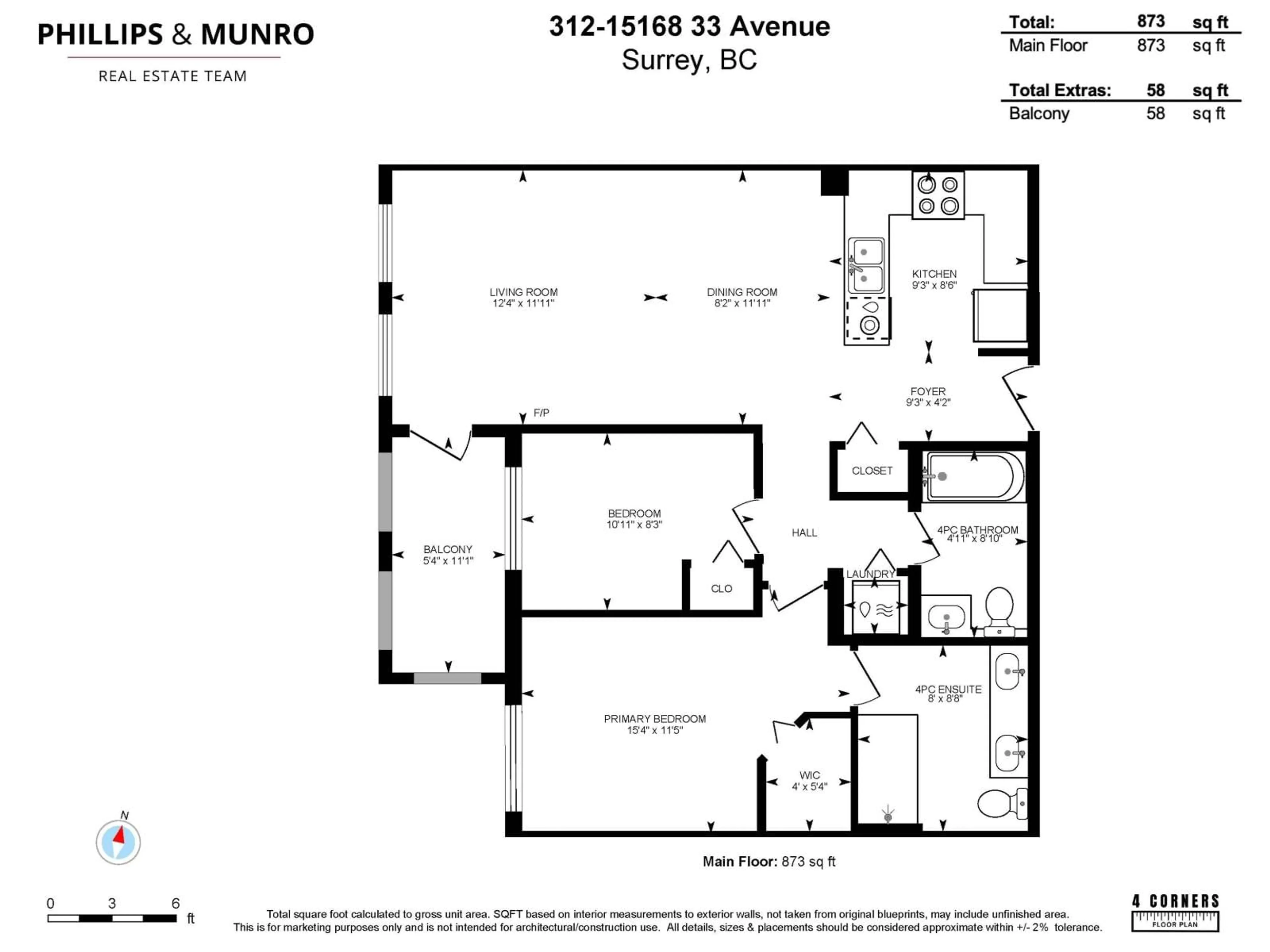 Floor plan for 312 - 15168 33 AVENUE, Surrey British Columbia V3Z0N7