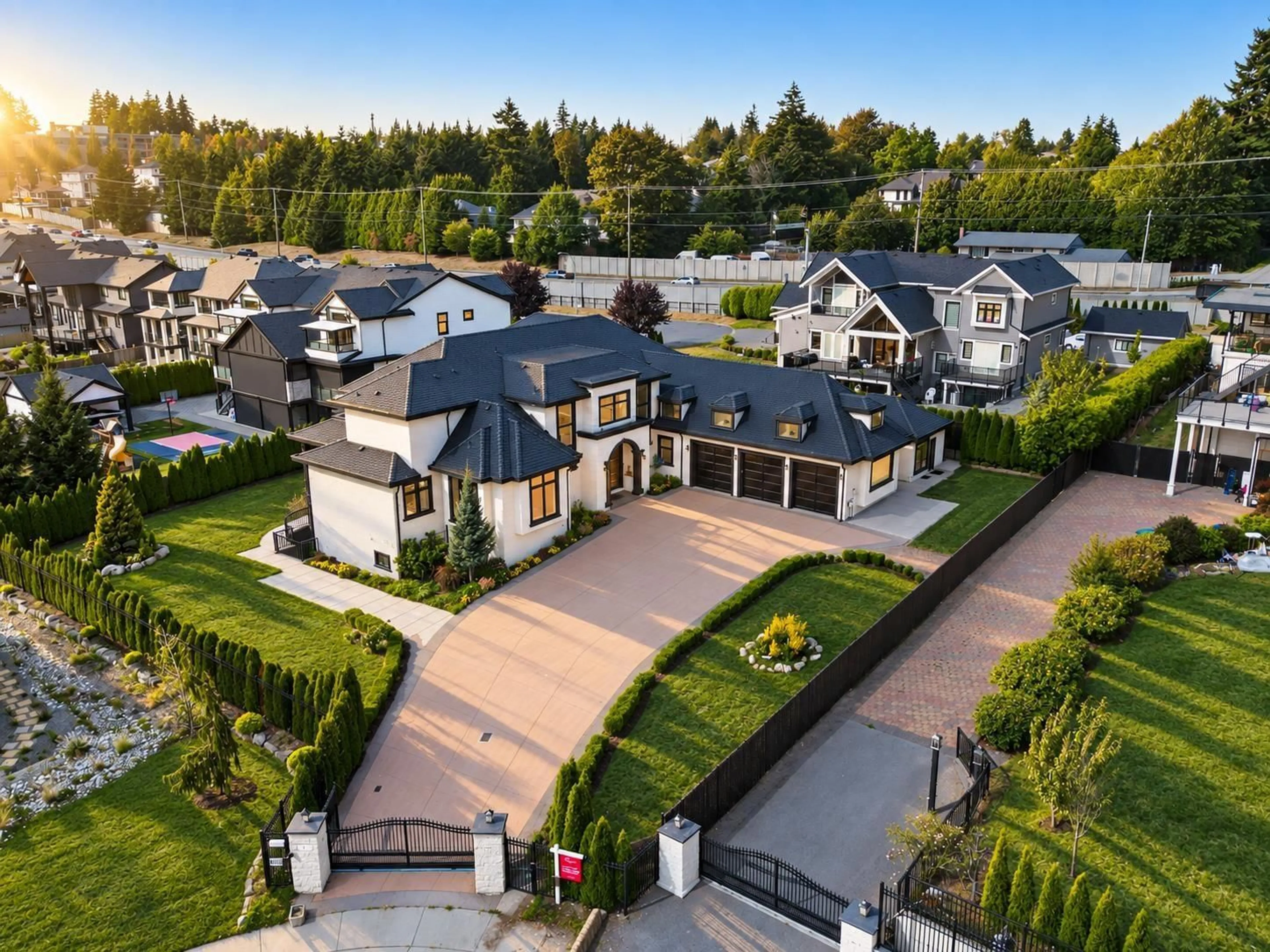 A pic from outside/outdoor area/front of a property/back of a property/a pic from drone, street for 14601 55 A AVENUE, Surrey British Columbia V3S1B3