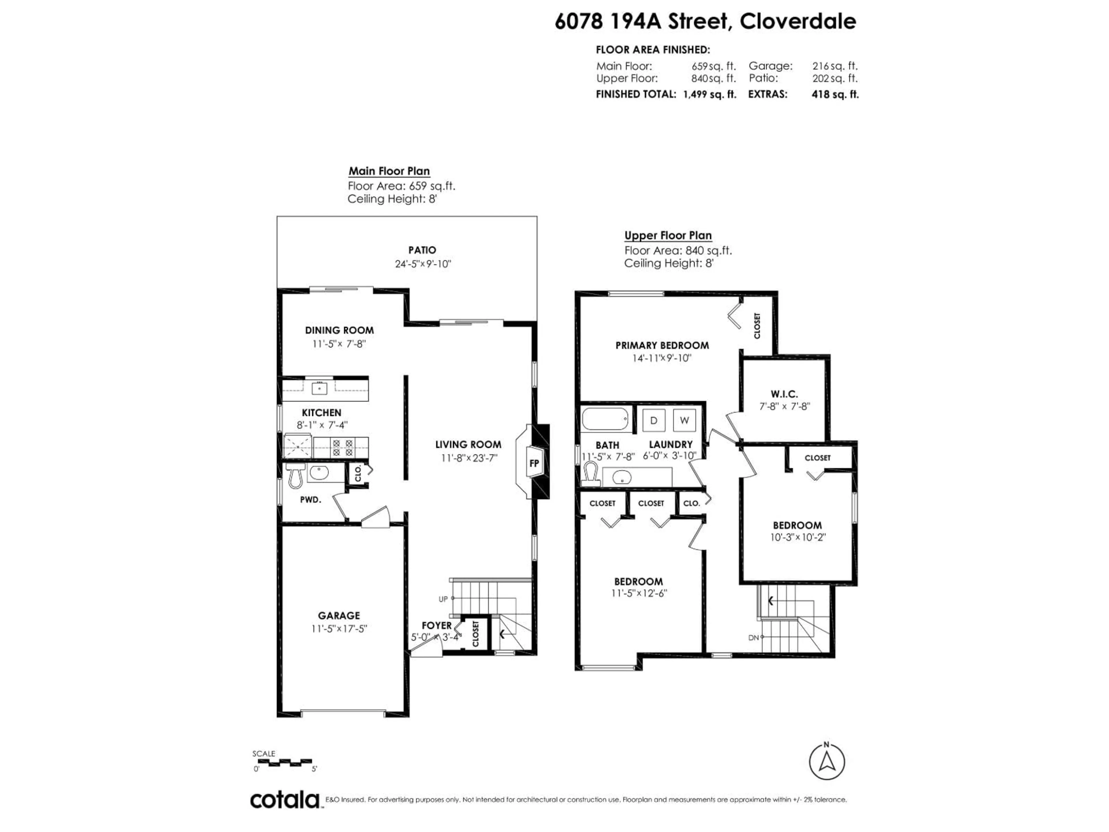 Floor plan for 6078 194A STREET, Surrey British Columbia V3S7L3