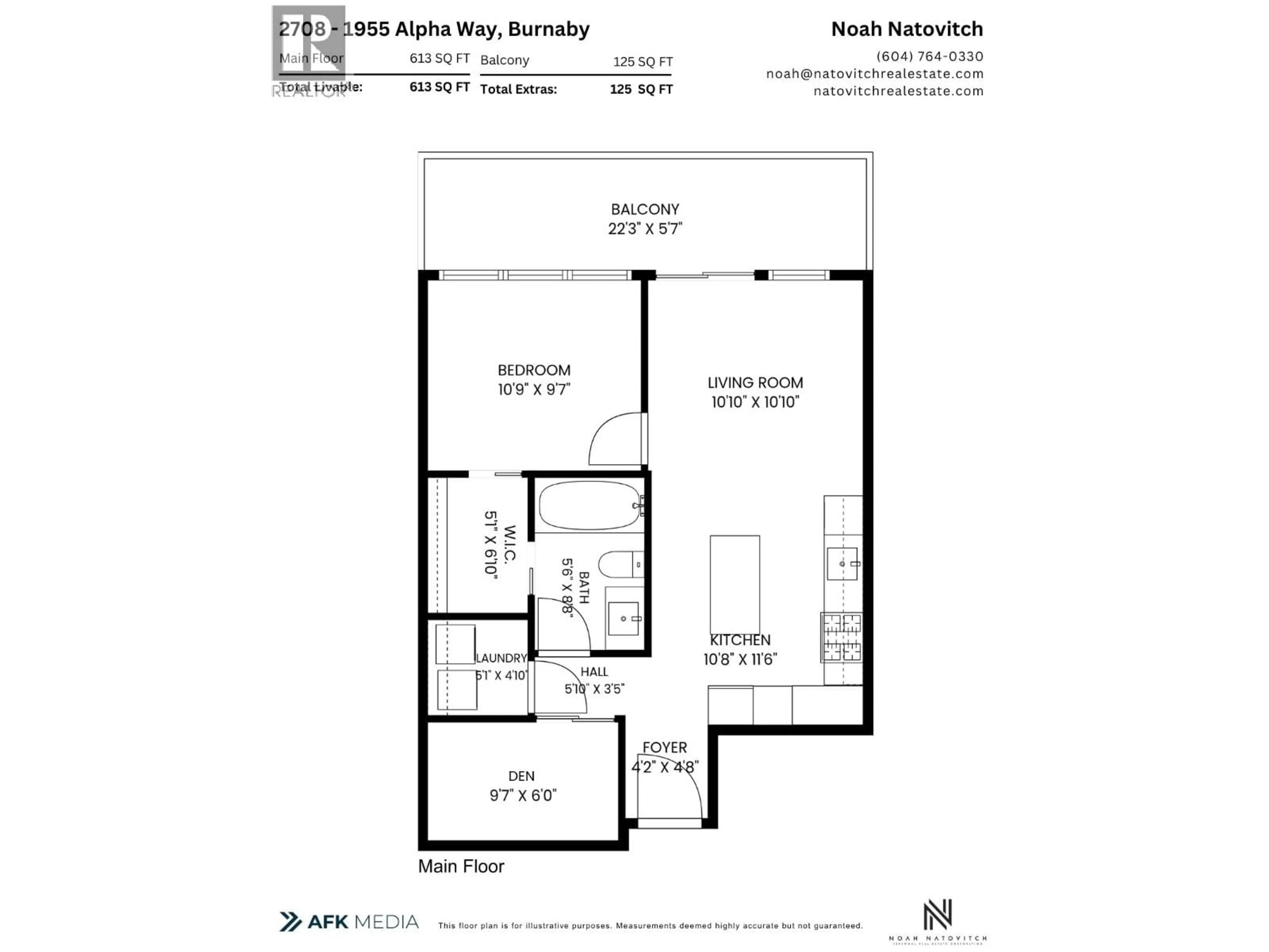 Floor plan for 2708 - 1955 ALPHA WAY, Burnaby British Columbia V5C0K6