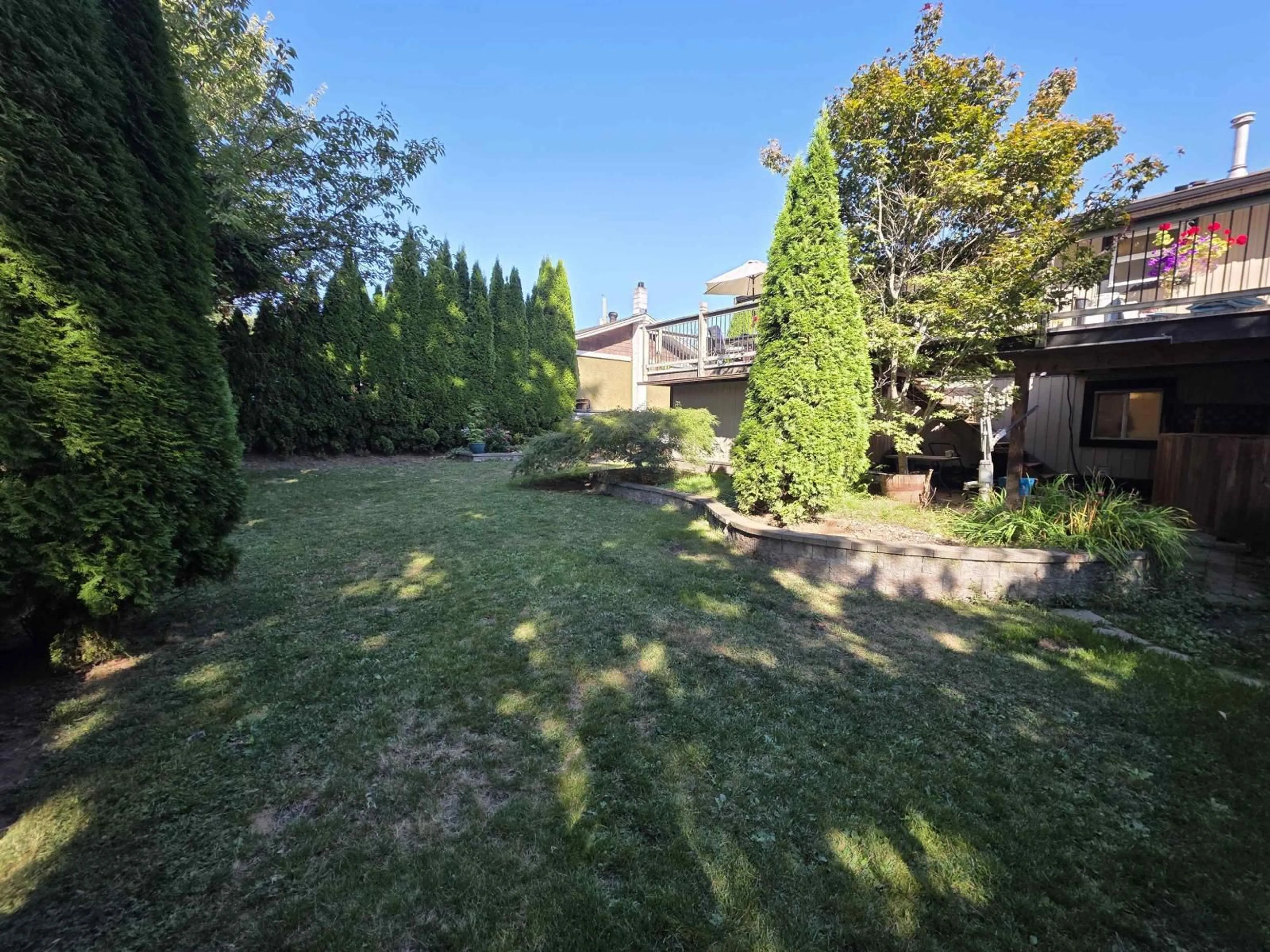 A pic from outside/outdoor area/front of a property/back of a property/a pic from drone, forest/trees view for 8135 WAXBERRY CRESCENT, Mission British Columbia V2V5C3
