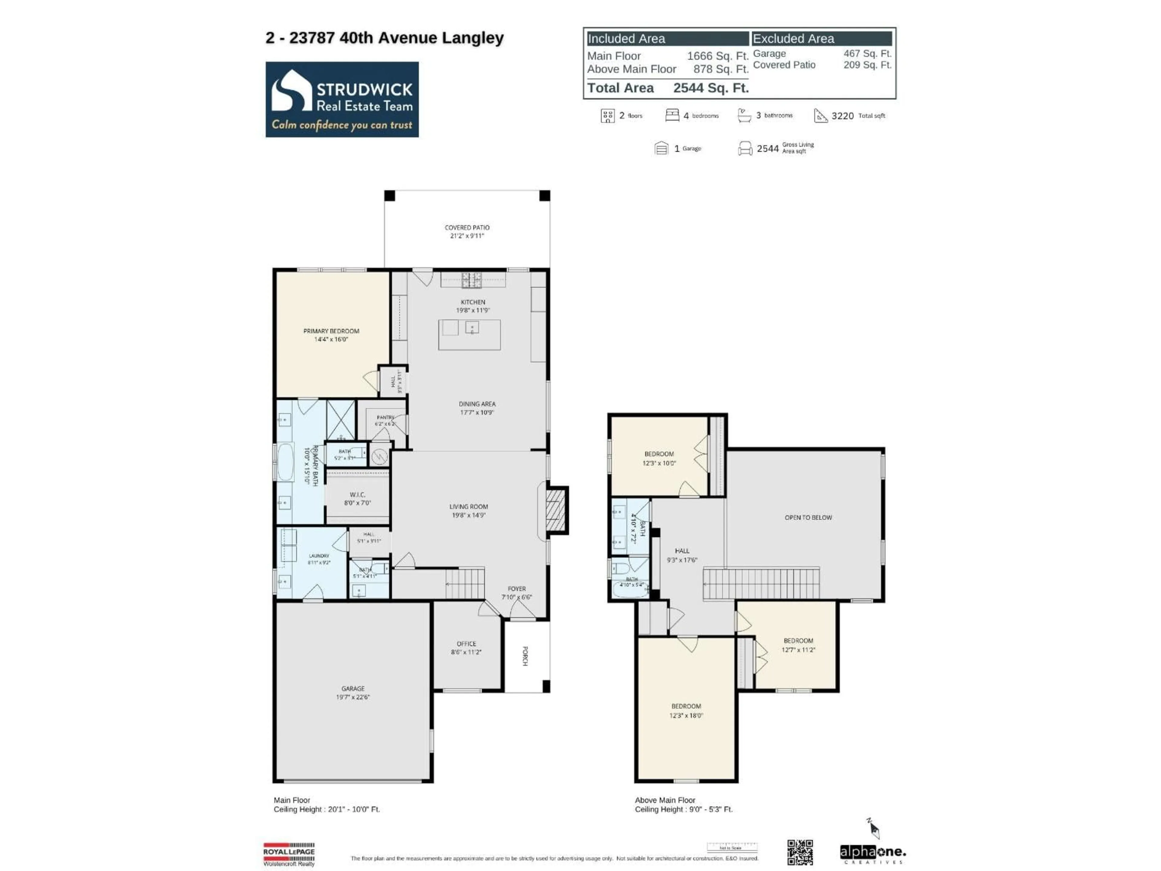 Floor plan for 2 - 23787 40 AVENUE, Langley British Columbia V2Z2J9