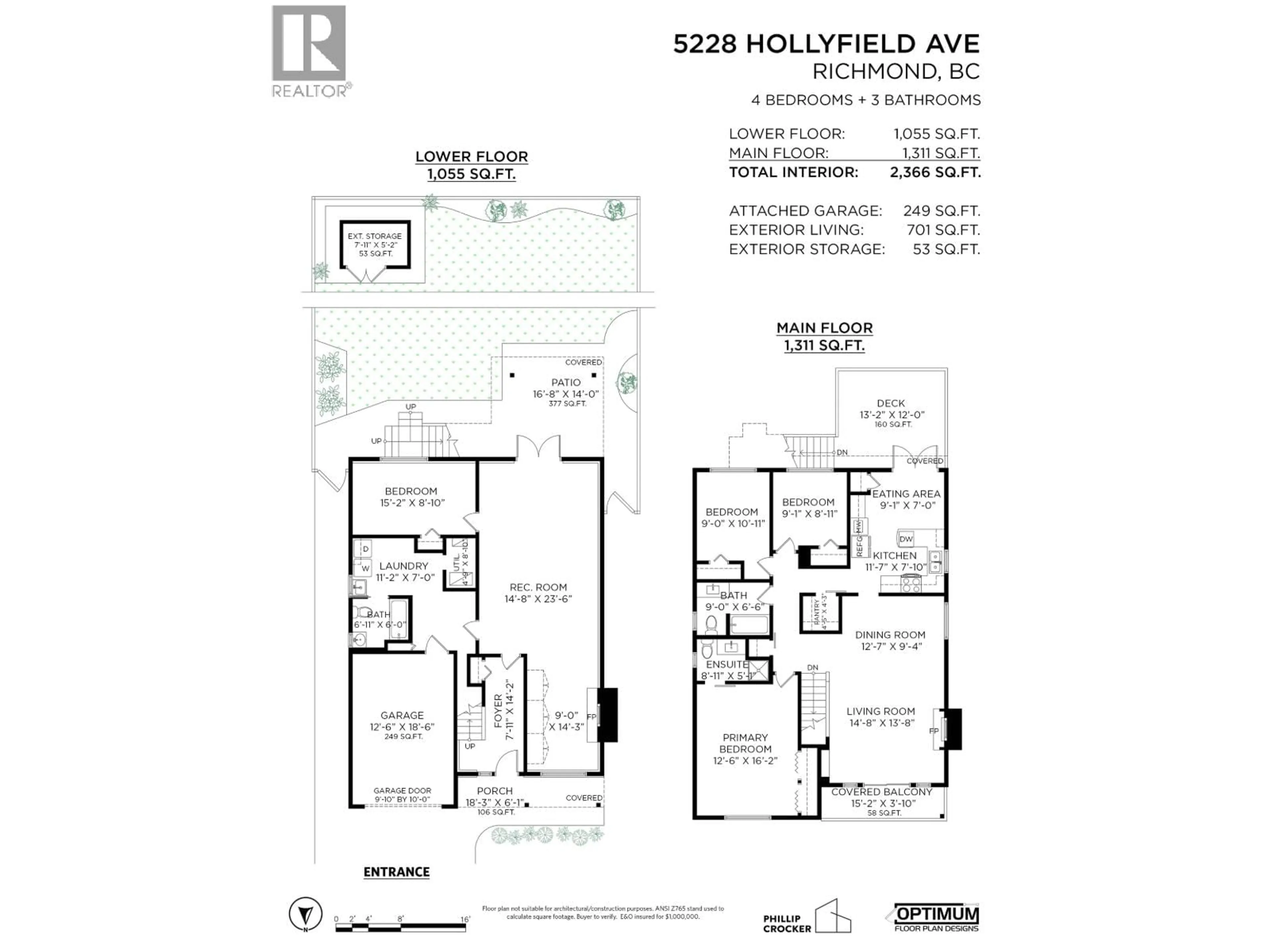 Floor plan for 5228 HOLLYFIELD AVENUE, Richmond British Columbia V7E4T8