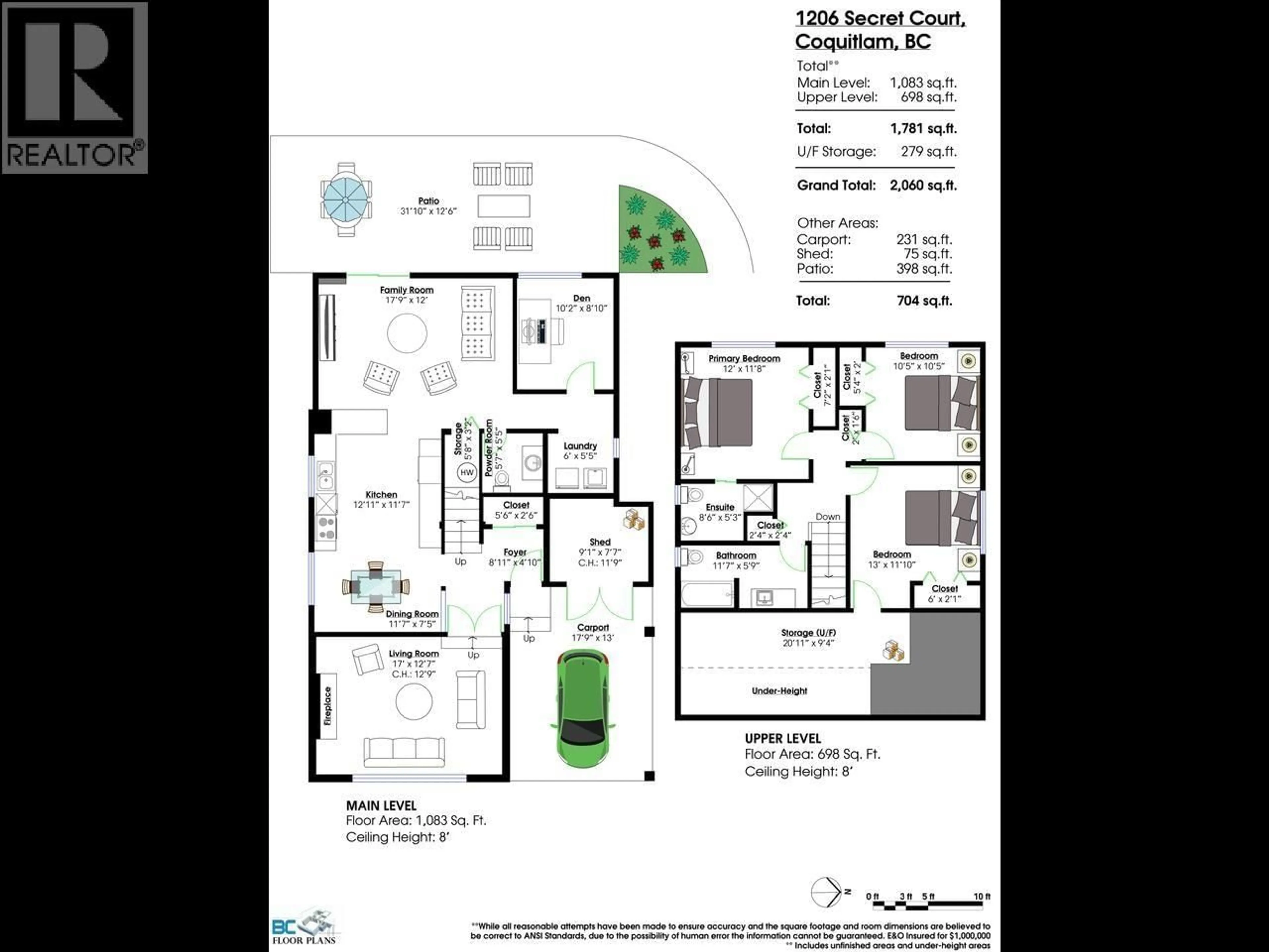 Floor plan for 1206 SECRET COURT, Coquitlam British Columbia V3B5S6