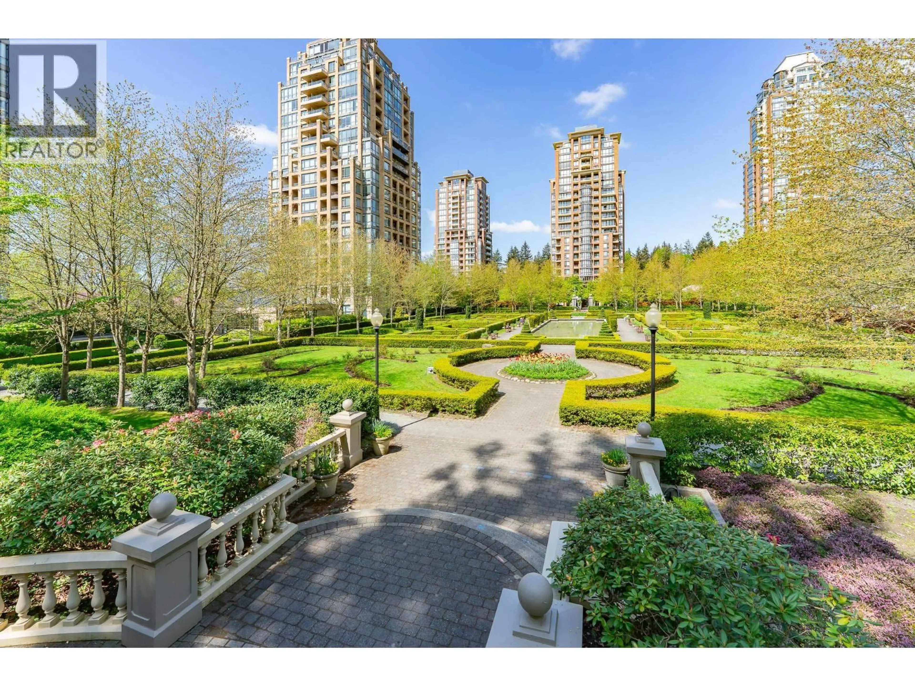 Patio, city buildings view from balcony for 1104 - 6888 STATION HILL DRIVE, Burnaby British Columbia V3N4X5