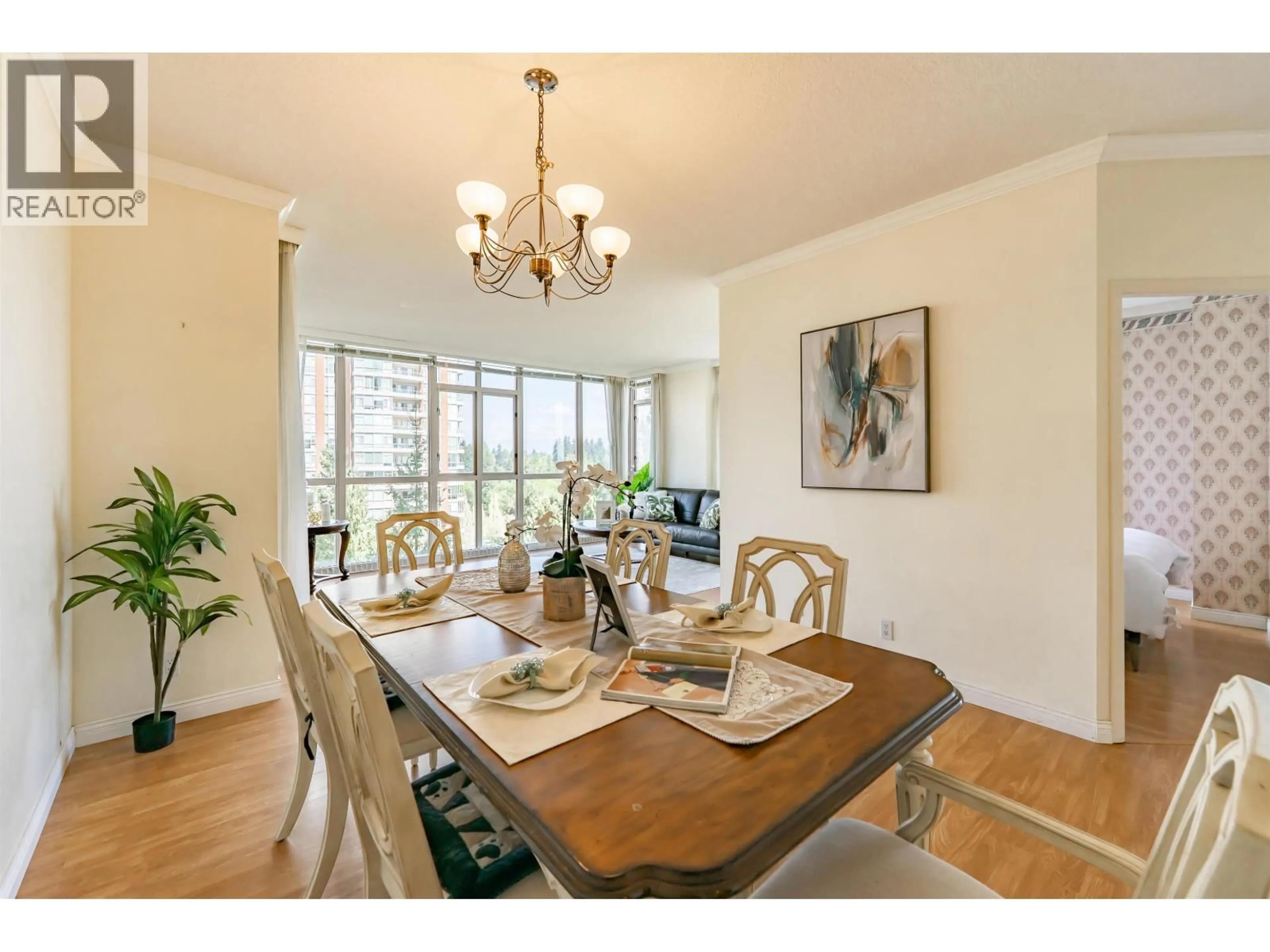 Dining room, wood/laminate floor for 1104 - 6888 STATION HILL DRIVE, Burnaby British Columbia V3N4X5