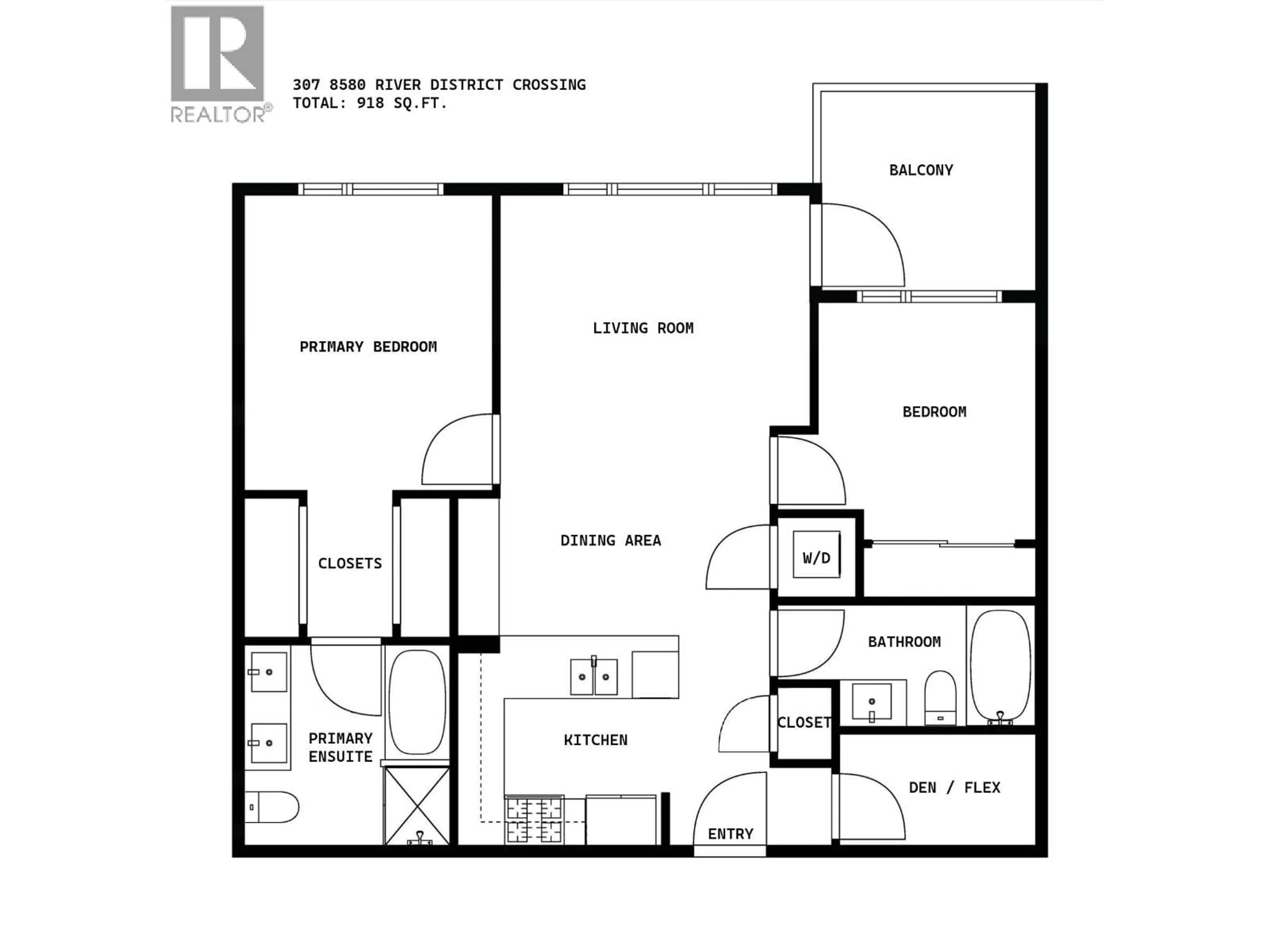 Floor plan for 307 - 8580 RIVER DISTRICT CROSSING, Vancouver British Columbia V5S0B9