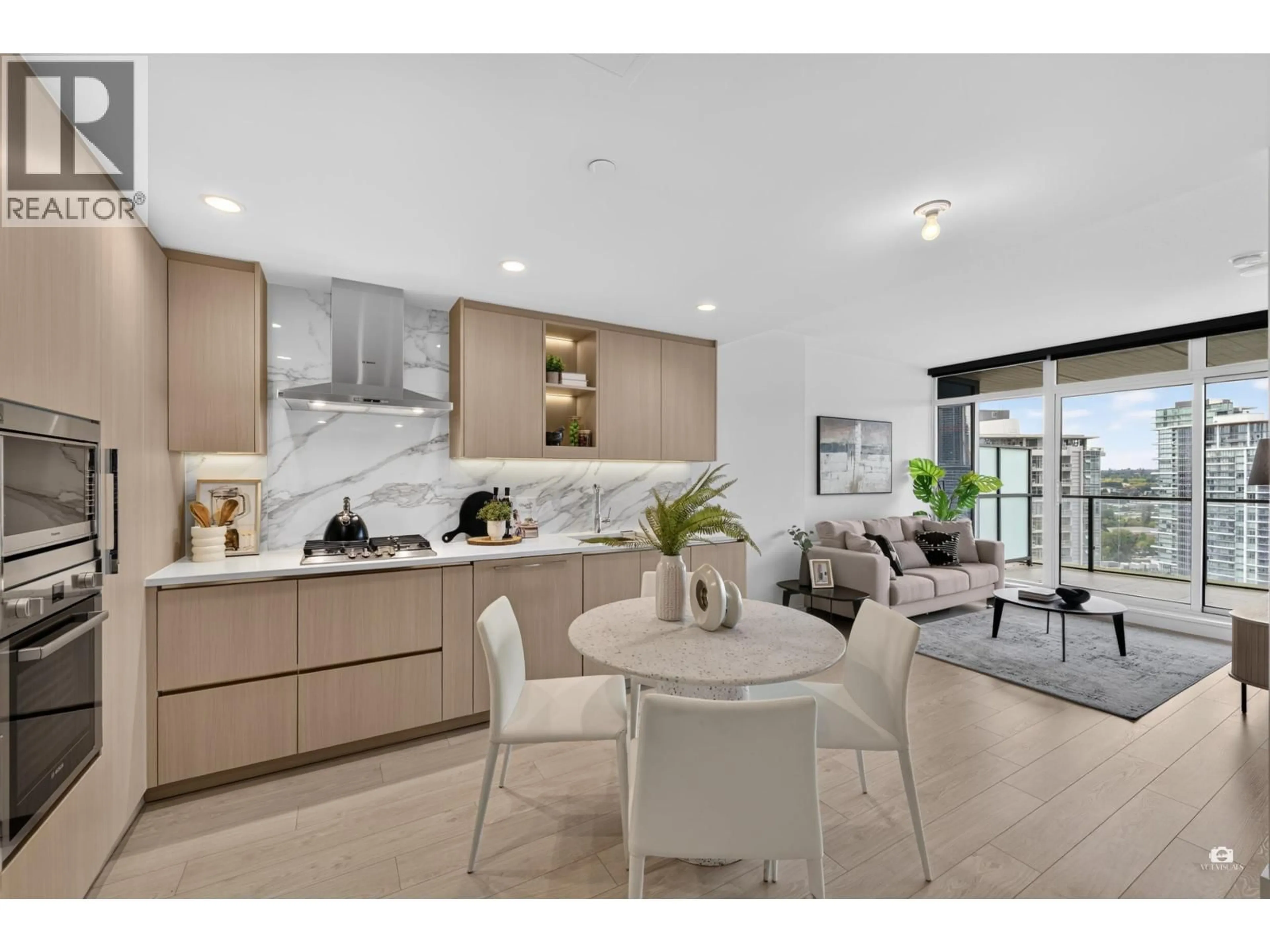 Open concept kitchen, ceramic/tile floor for 1501 - 4880 LOUGHEED HIGHWAY, Burnaby British Columbia V5C0N1