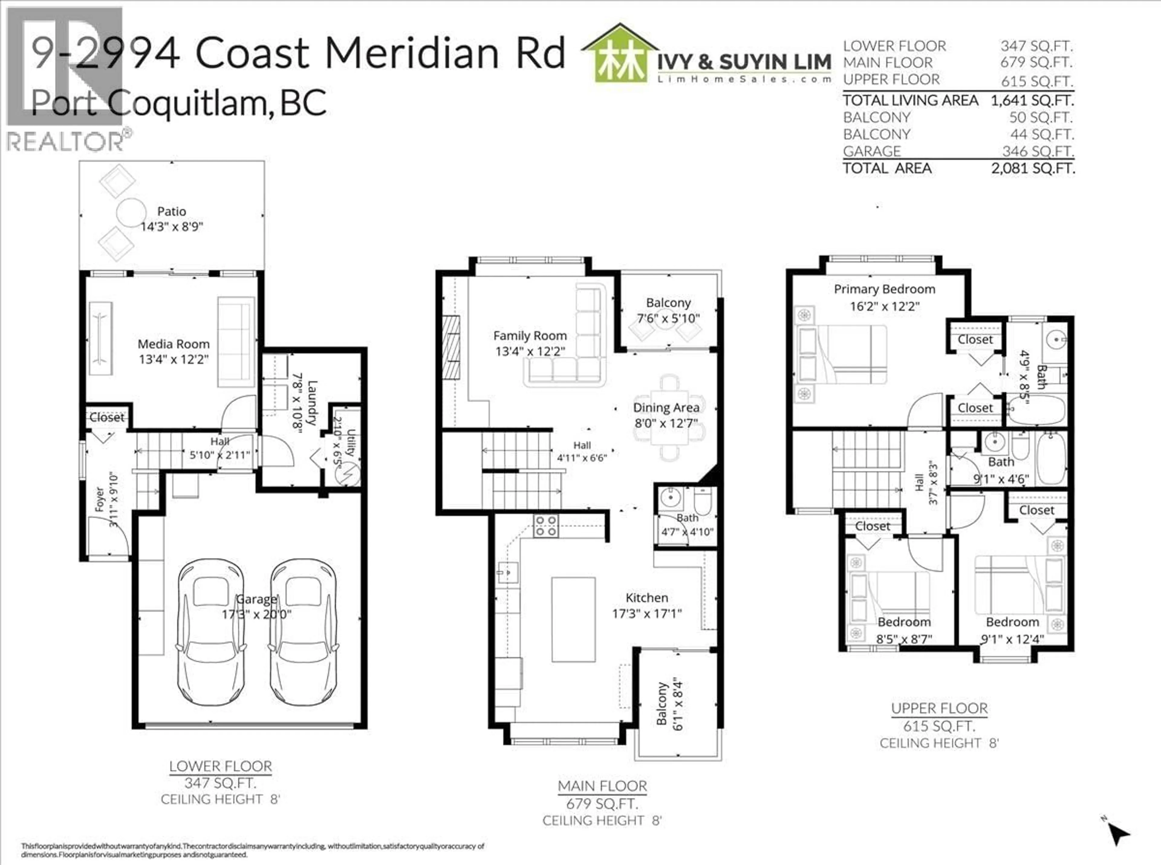Floor plan for 9 - 2994 COAST MERIDIAN ROAD, Port Coquitlam British Columbia V3B3M8