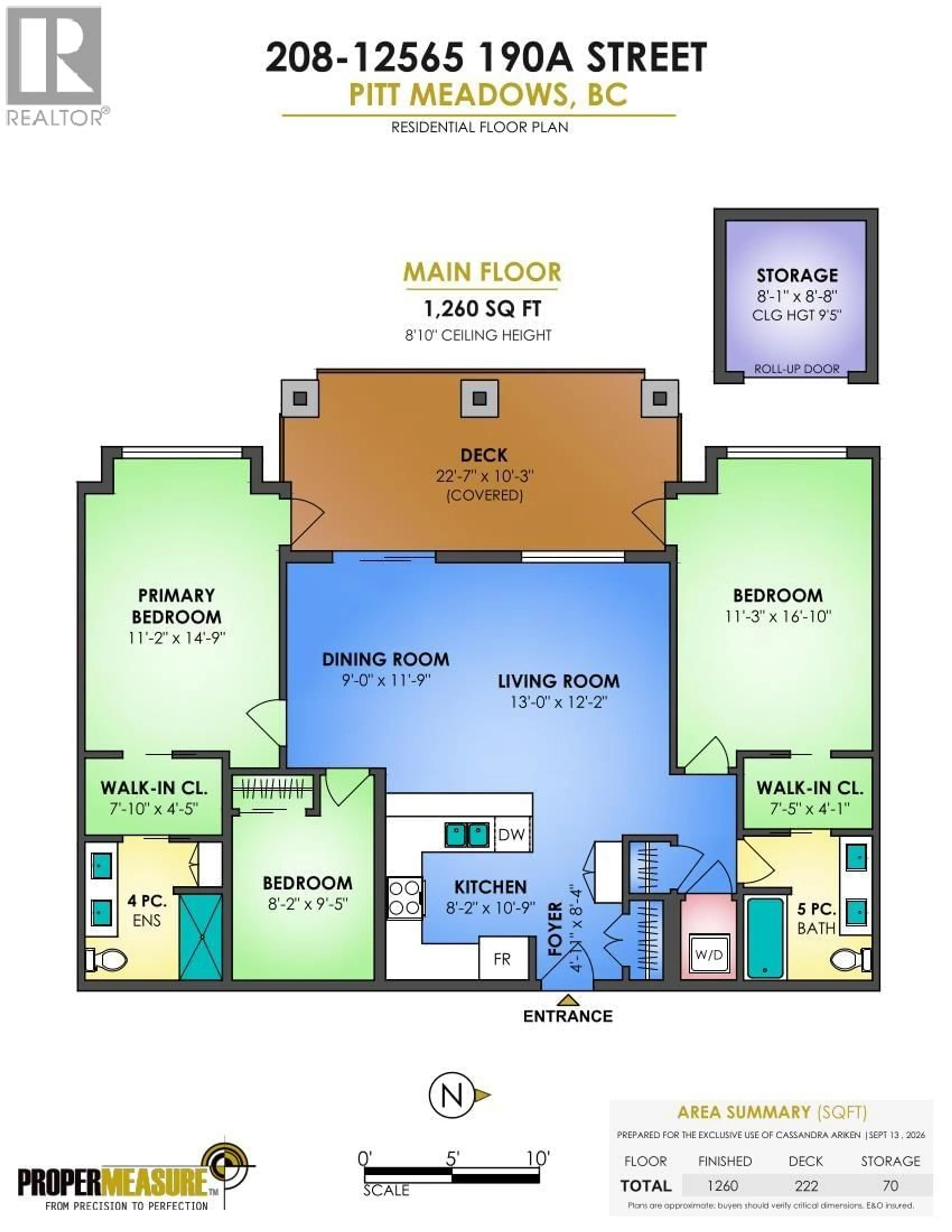Floor plan for 208 - 12565 190A STREET, Pitt Meadows British Columbia V3Y0E1