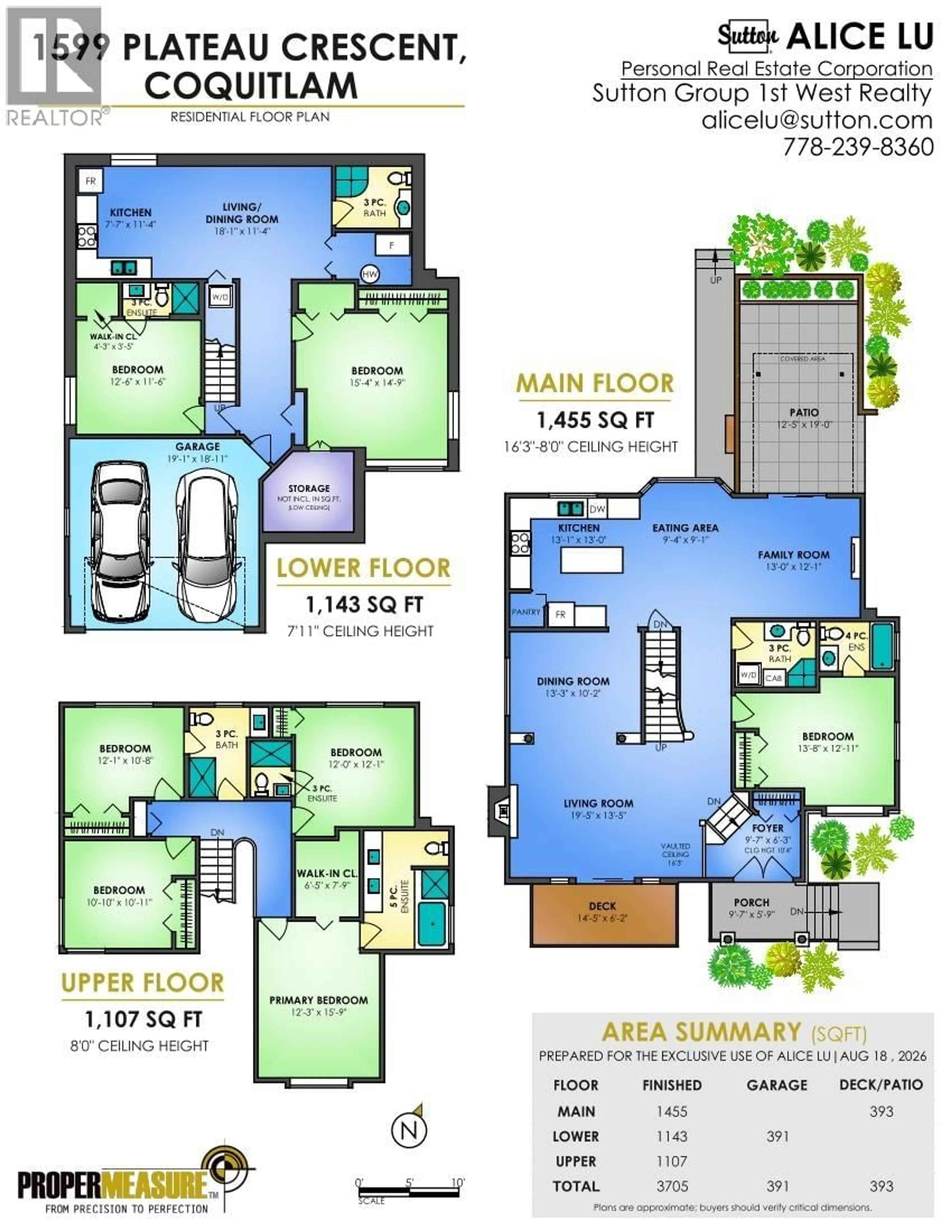 Floor plan for 1599 PLATEAU CRESCENT, Coquitlam British Columbia V3E3B3