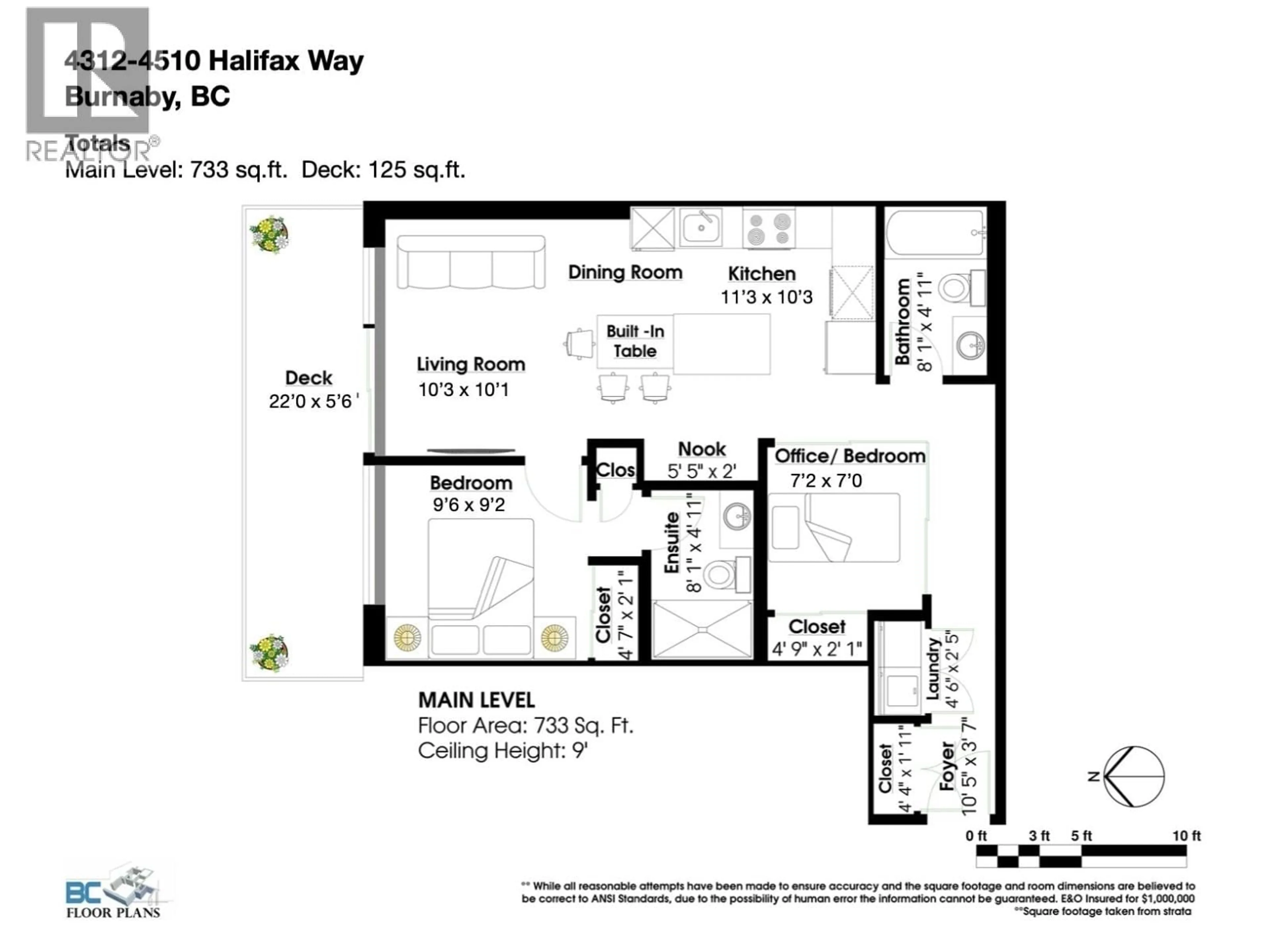 Floor plan for 4312 - 4510 HALIFAX WAY, Burnaby British Columbia V5C0K4