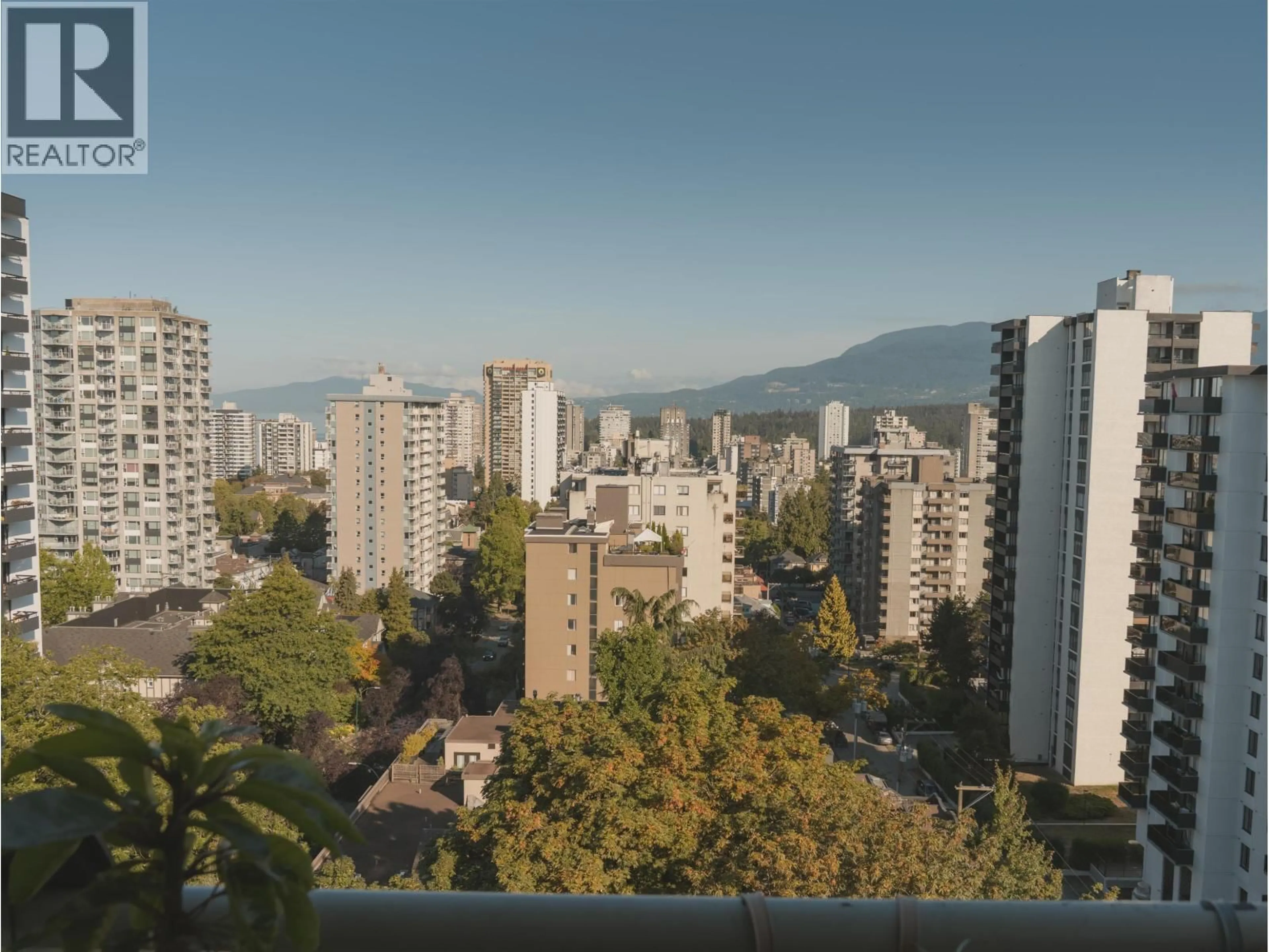 Balcony in the apartment, city buildings view from balcony for 1201 - 1277 NELSON STREET, Vancouver British Columbia V6E4M8