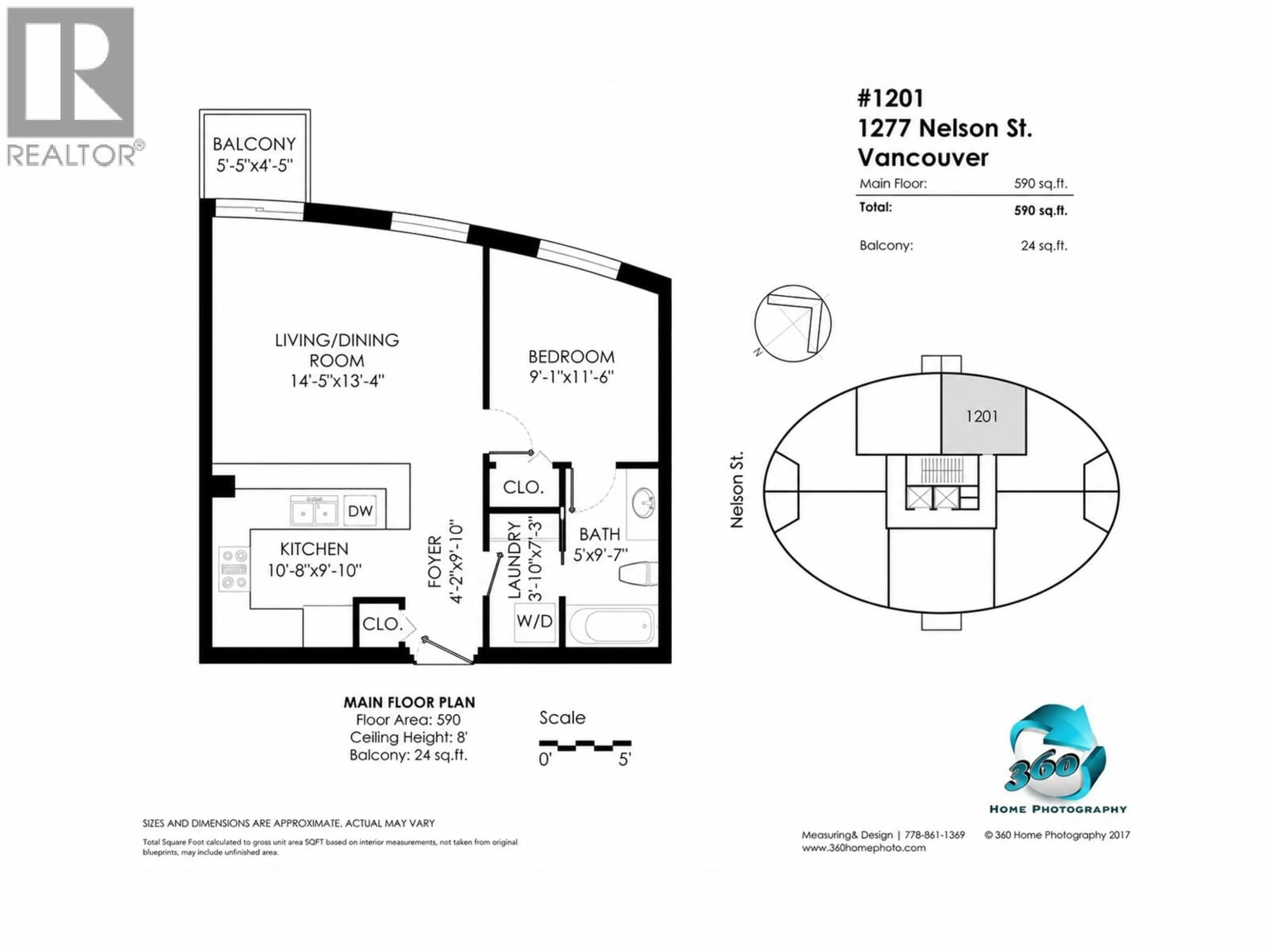 Floor plan for 1201 - 1277 NELSON STREET, Vancouver British Columbia V6E4M8