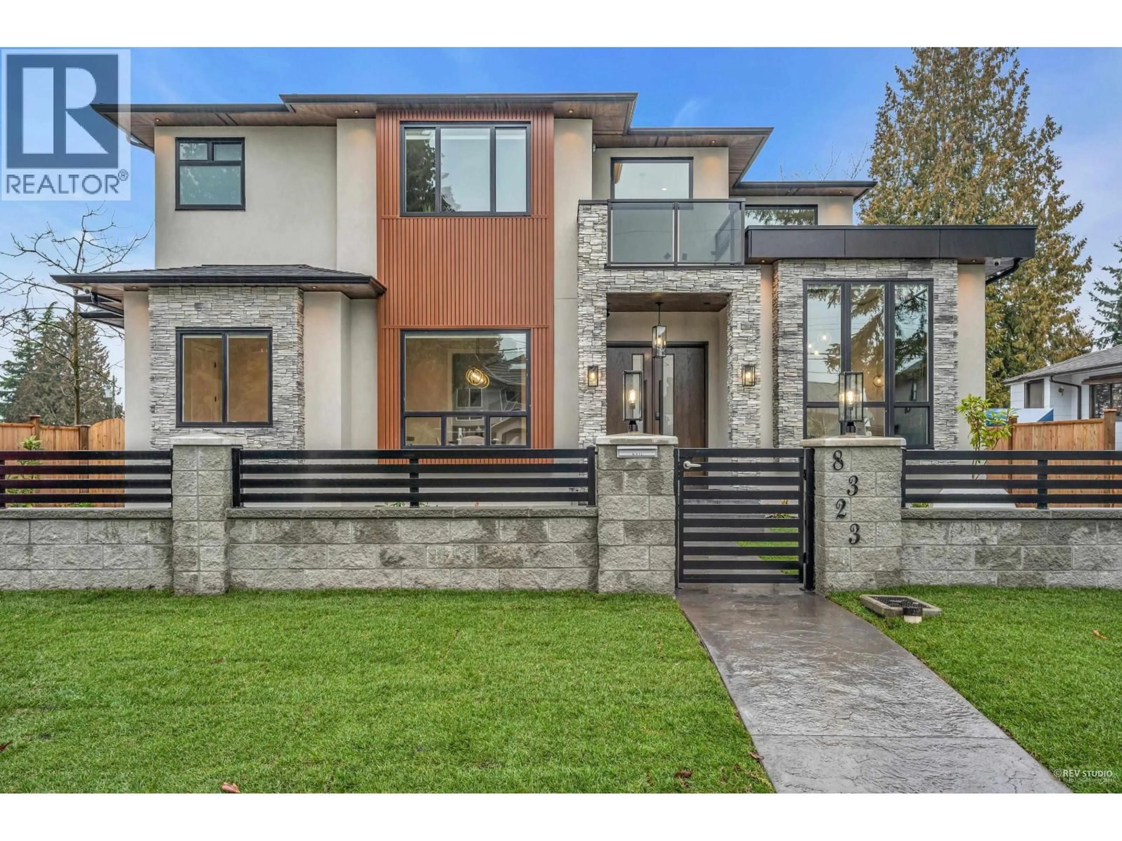 Home with brick exterior material, street for 8323 14TH AVENUE  BURNABY, Burnaby British Columbia V3N2C2