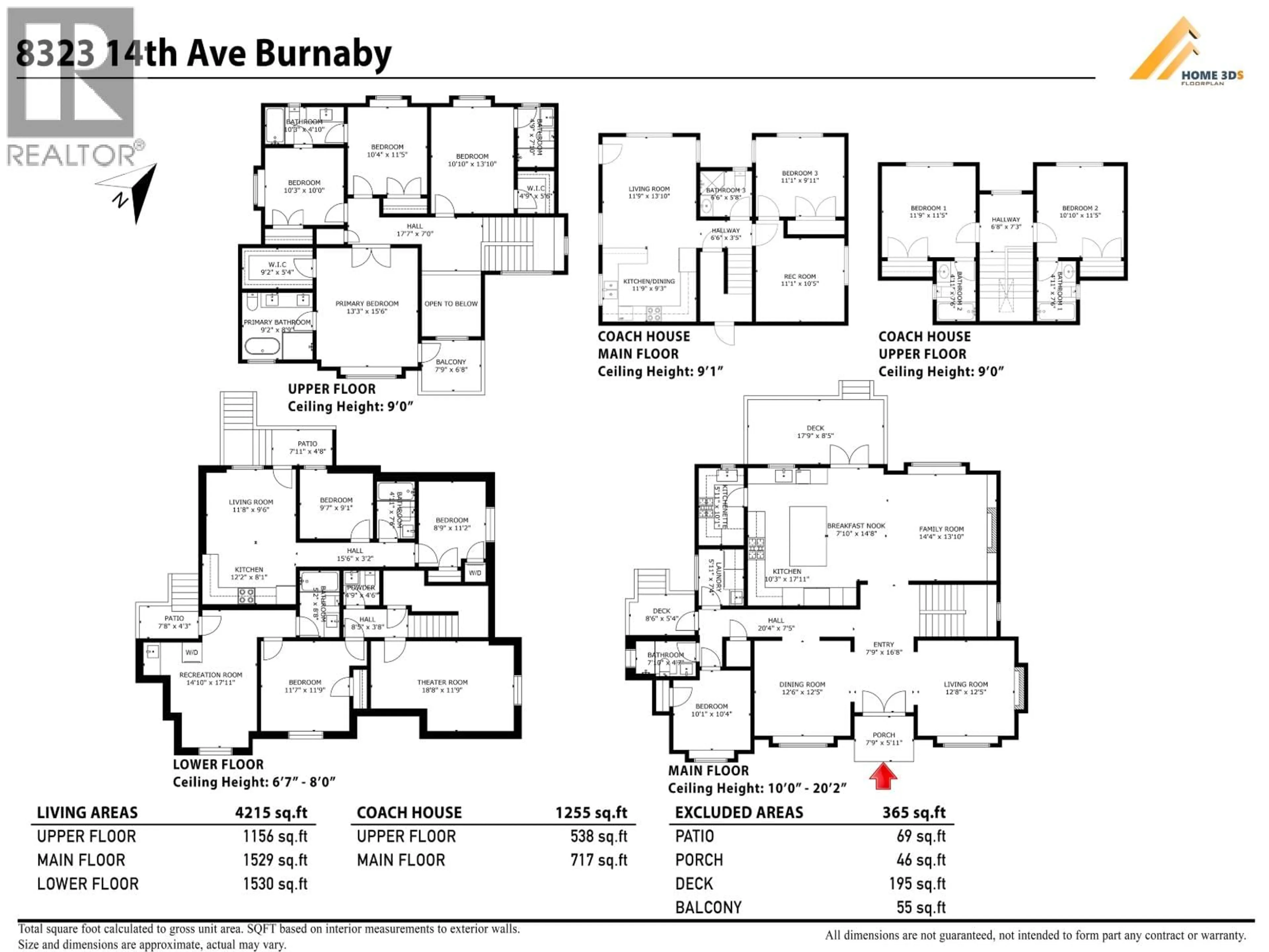 Floor plan for 8323 14TH AVENUE BURNABY, Burnaby British Columbia V3N2C2
