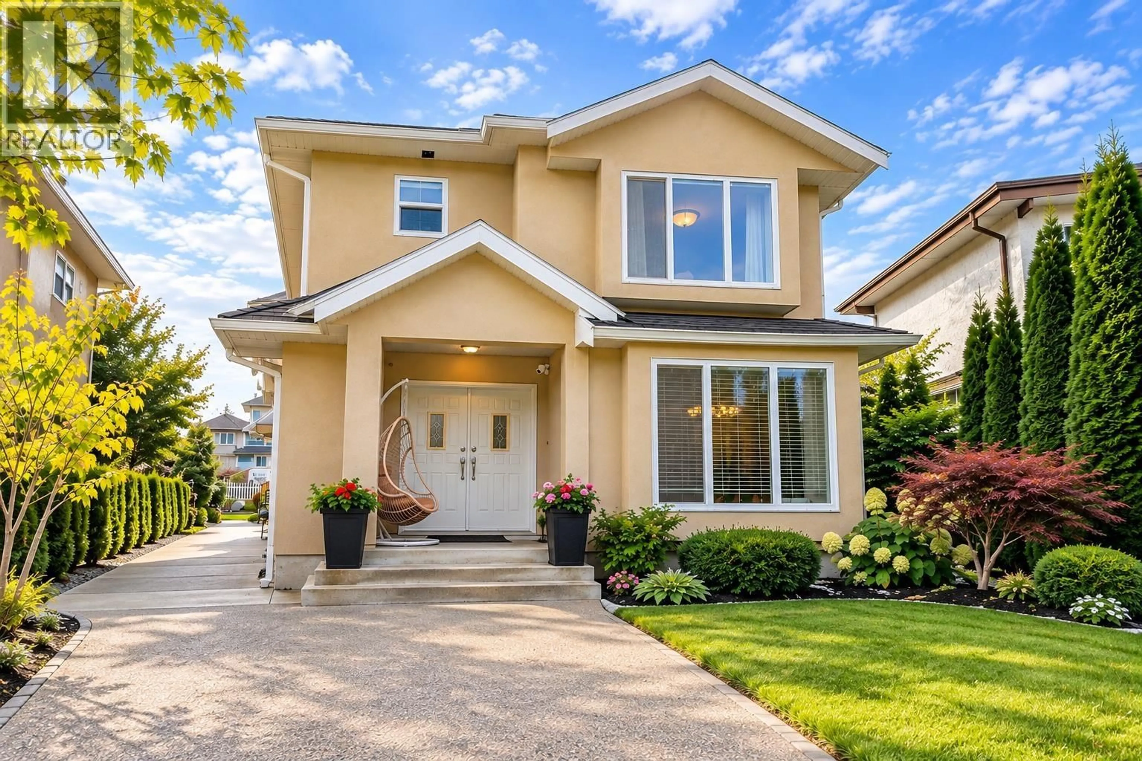 Home with vinyl exterior material, street for 5957 WOODSWORTH STREET, Burnaby British Columbia V5G1S9